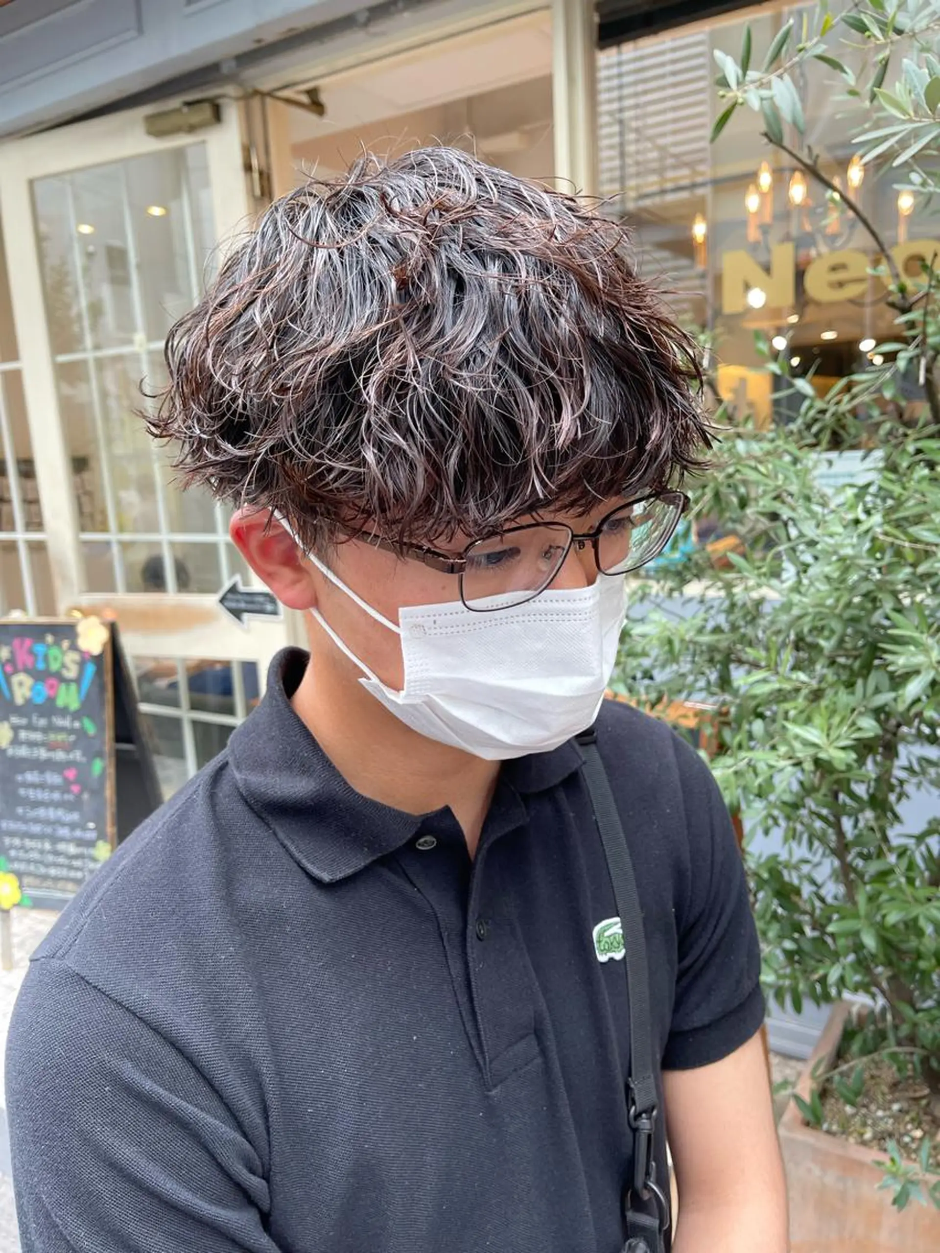 パーマ メンズ メンズパーマ 波巻きパーマ スパイラルパーマ カット ヘアカラー パーマ 山下 直人のヘアスタイル