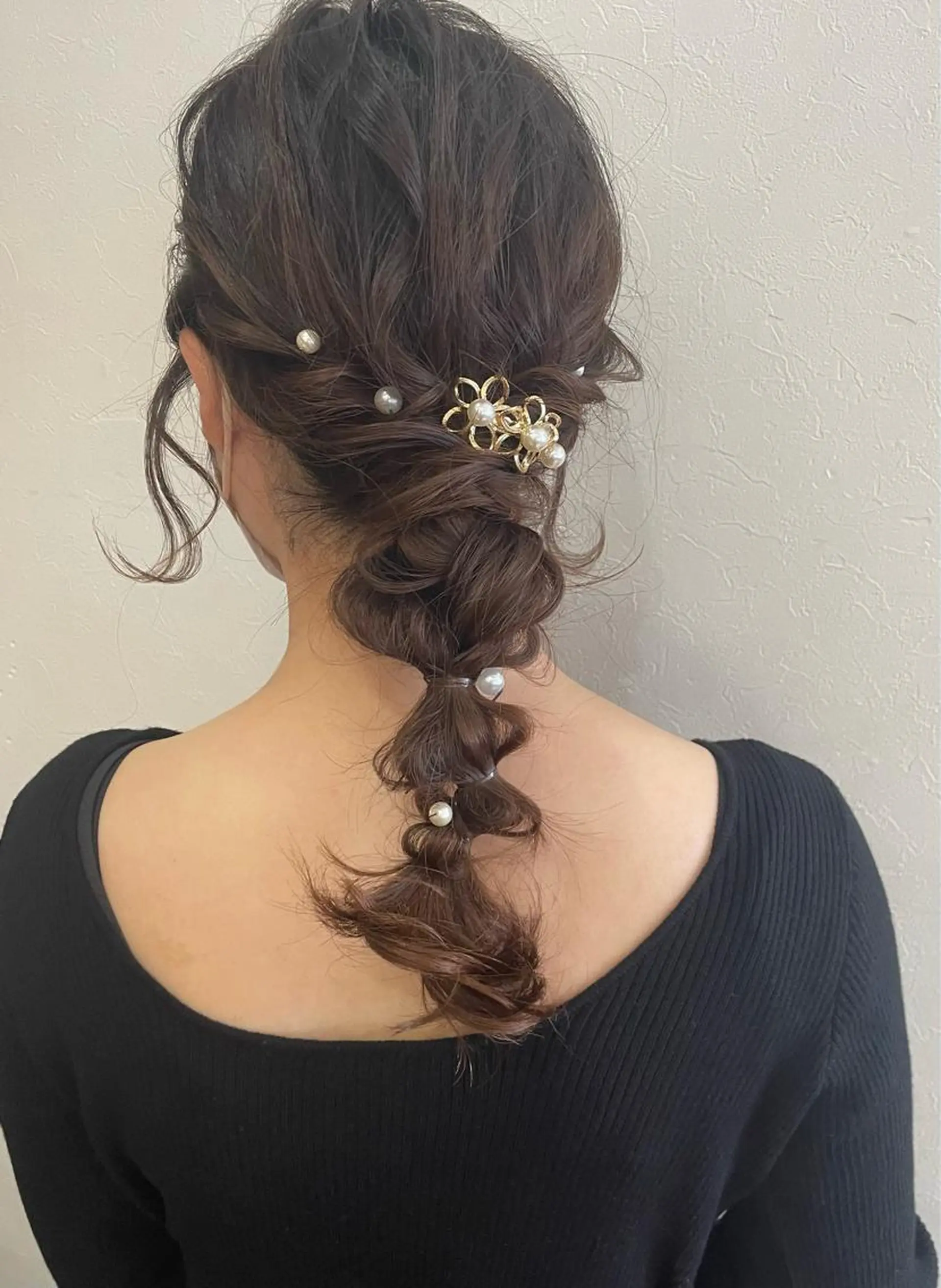 セミロング ヘアアレンジ Freez オオヤブ カホのヘアスタイル