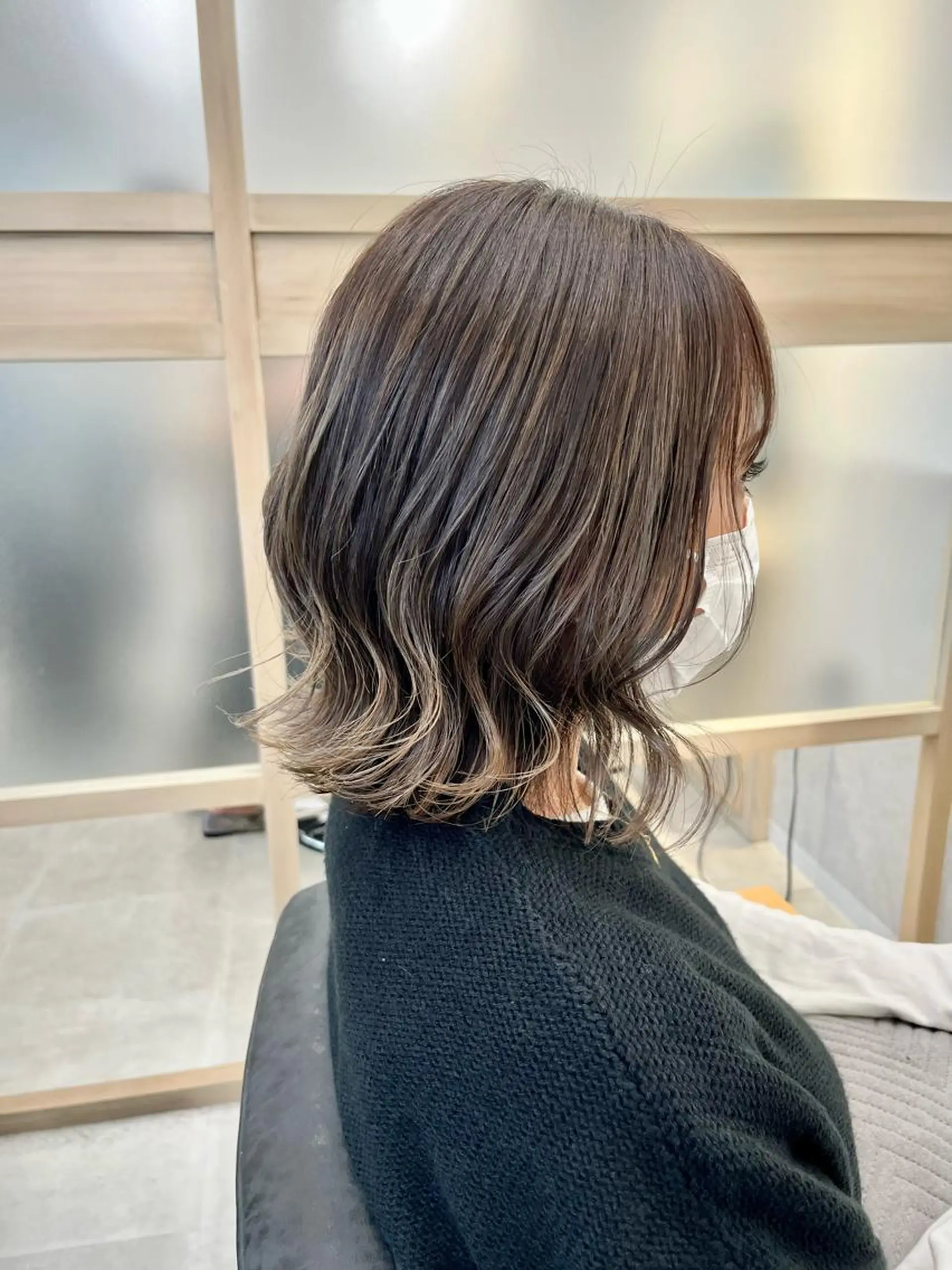 ミディアム カラー カット ヘアカラー トリートメント 天野 涼のヘアスタイル