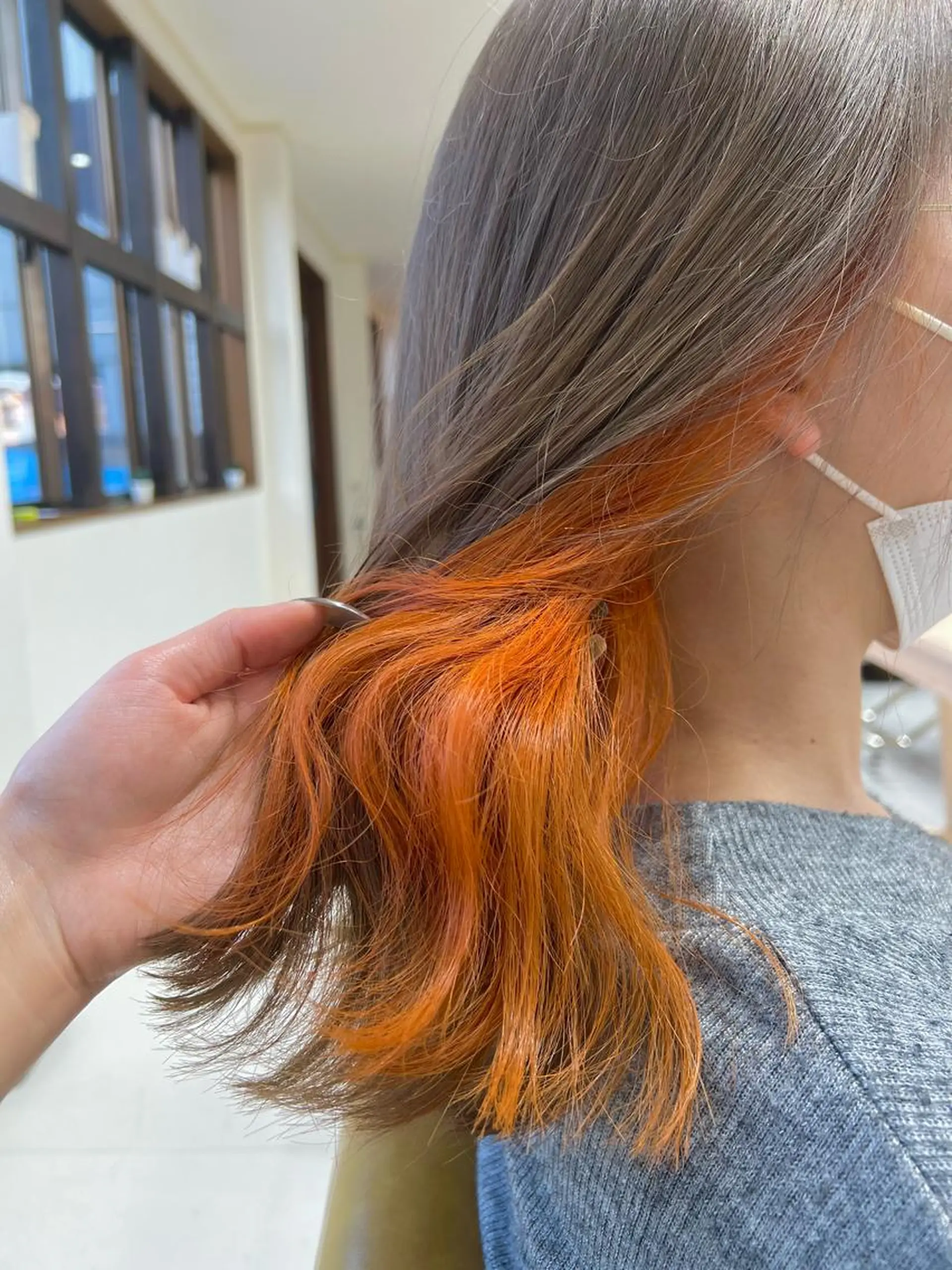 ミディアム カラー 松本 菜那のヘアスタイル