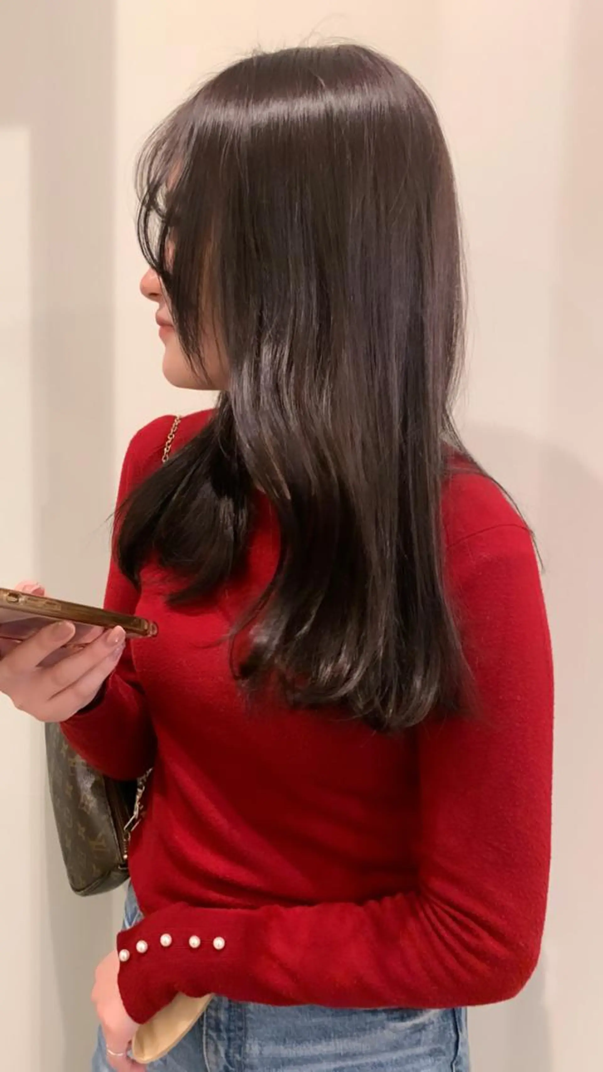 セミロング カラー メンズ ラベンダーカラー ピンクカラー ヘアカラー トリートメント 落合希 Olivebeigeのヘアスタイル