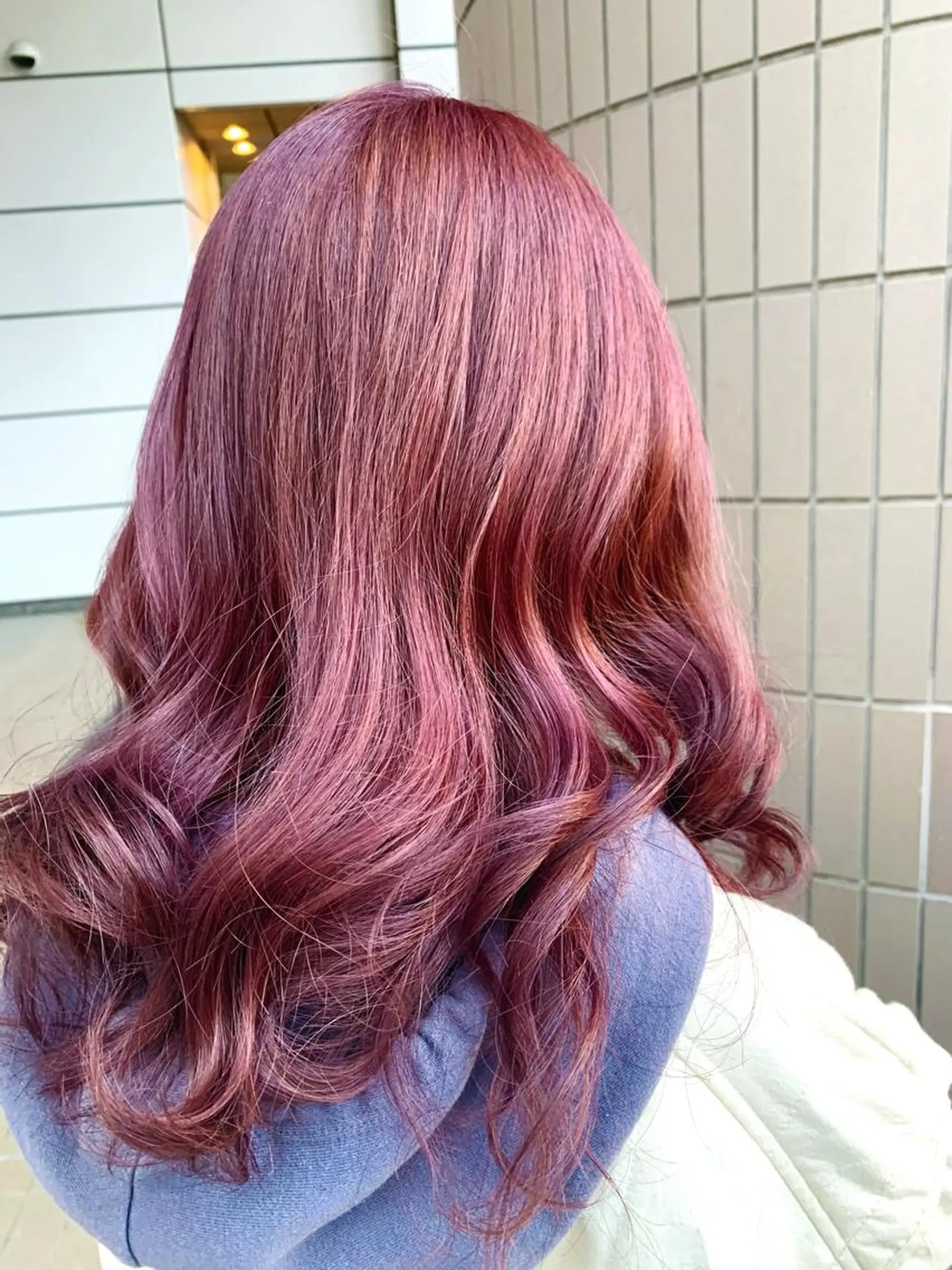 セミロング ピンクラベンダー Zina天王寺 CHIAKIのヘアスタイル