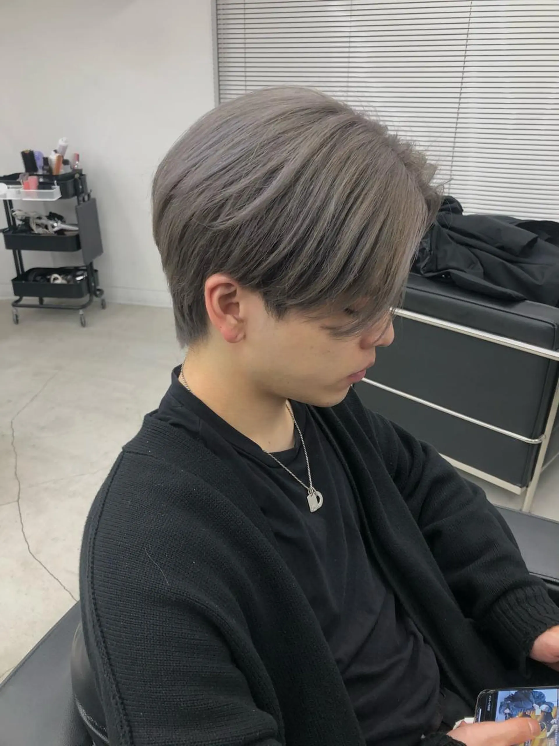 ショート カラー シルバー ヘアカラー 🌼渋谷韓国レイヤー 桑尾幸奈🌼のヘアスタイル