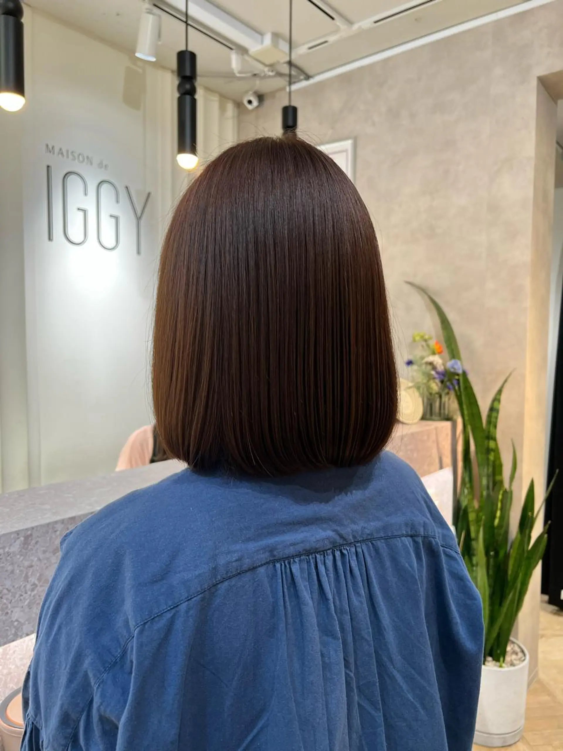 ミディアム カラー ブラウンカラー 茂木 未海のヘアスタイル