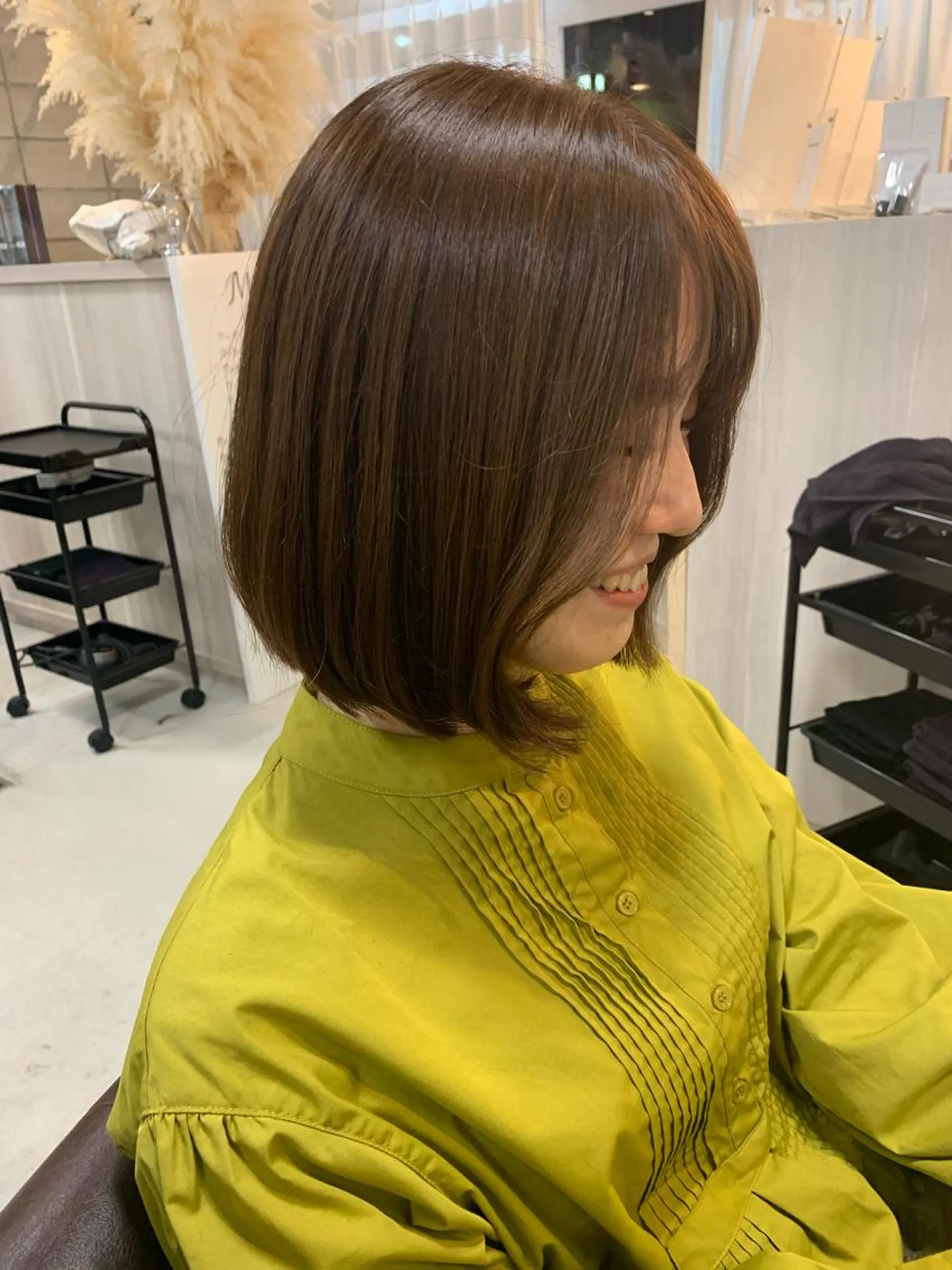 ミディアム カット パーマ トリートメント 新海 芳樹のヘアスタイル