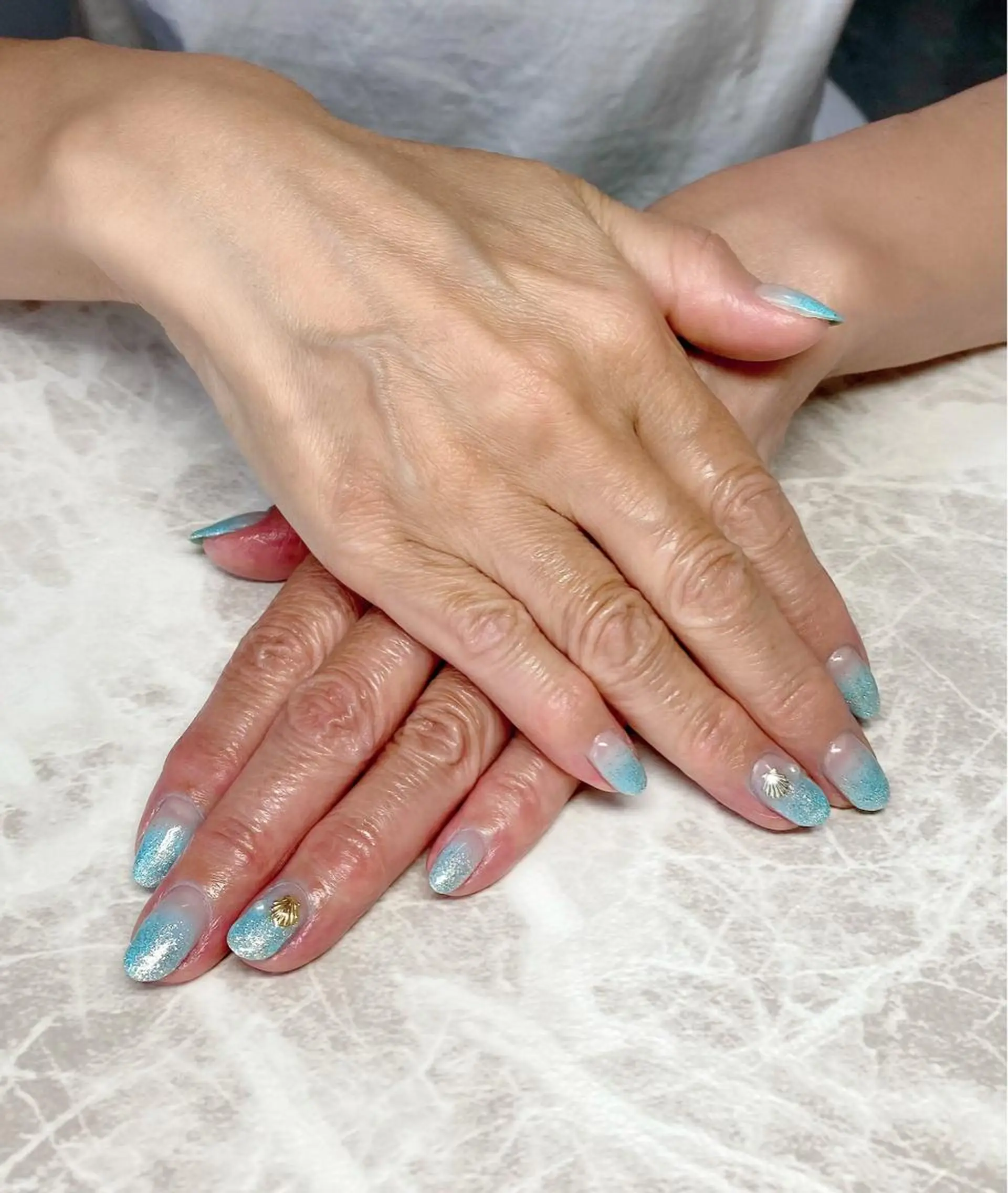 ネイル ラメ(グリッター) ハンドネイル ゆぴねいる所属・ゆぴねいる yupinailのネイルデザイン