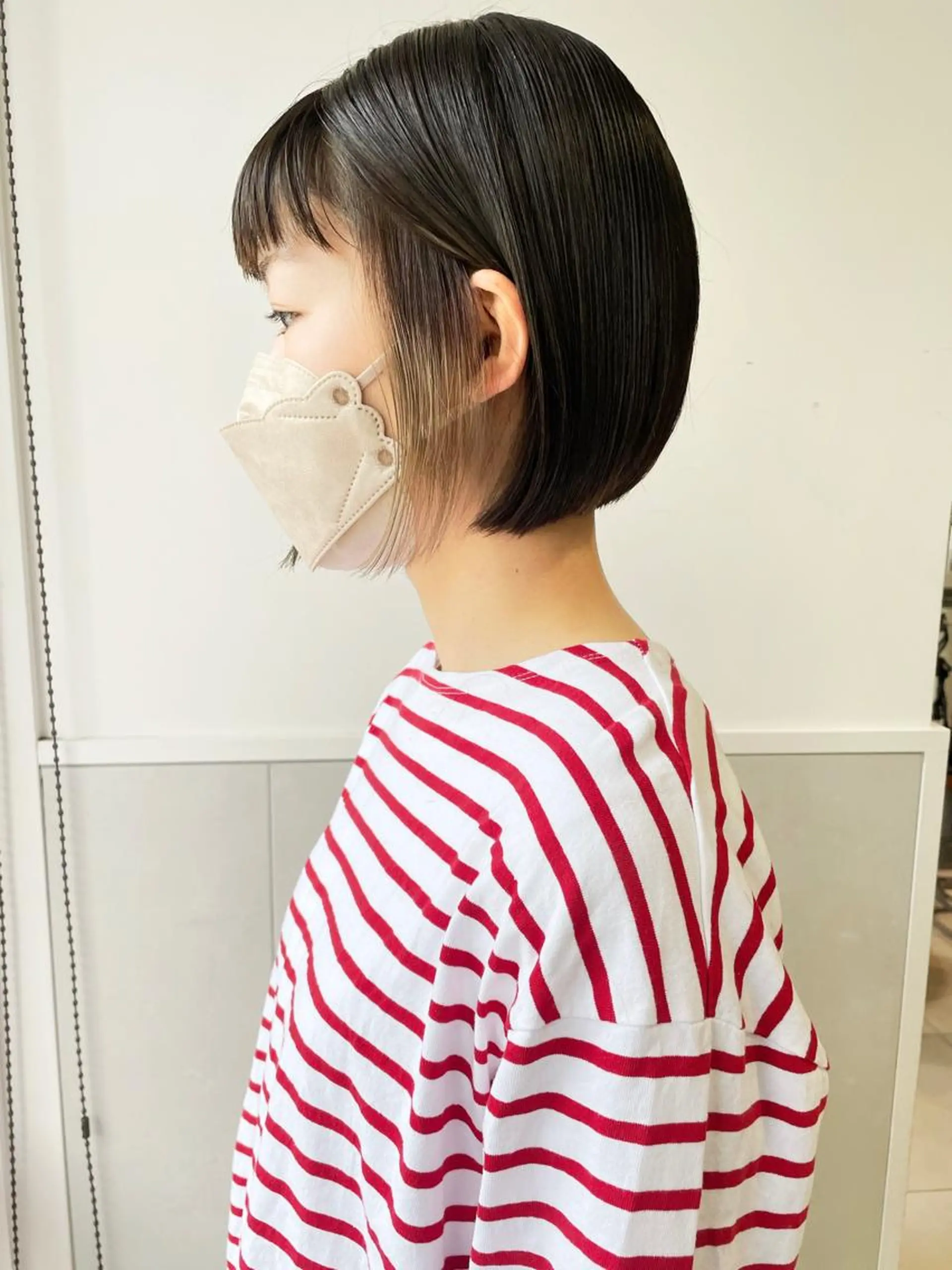 ショート カラー インナーカラー ボブ 齋藤 咲のヘアスタイル