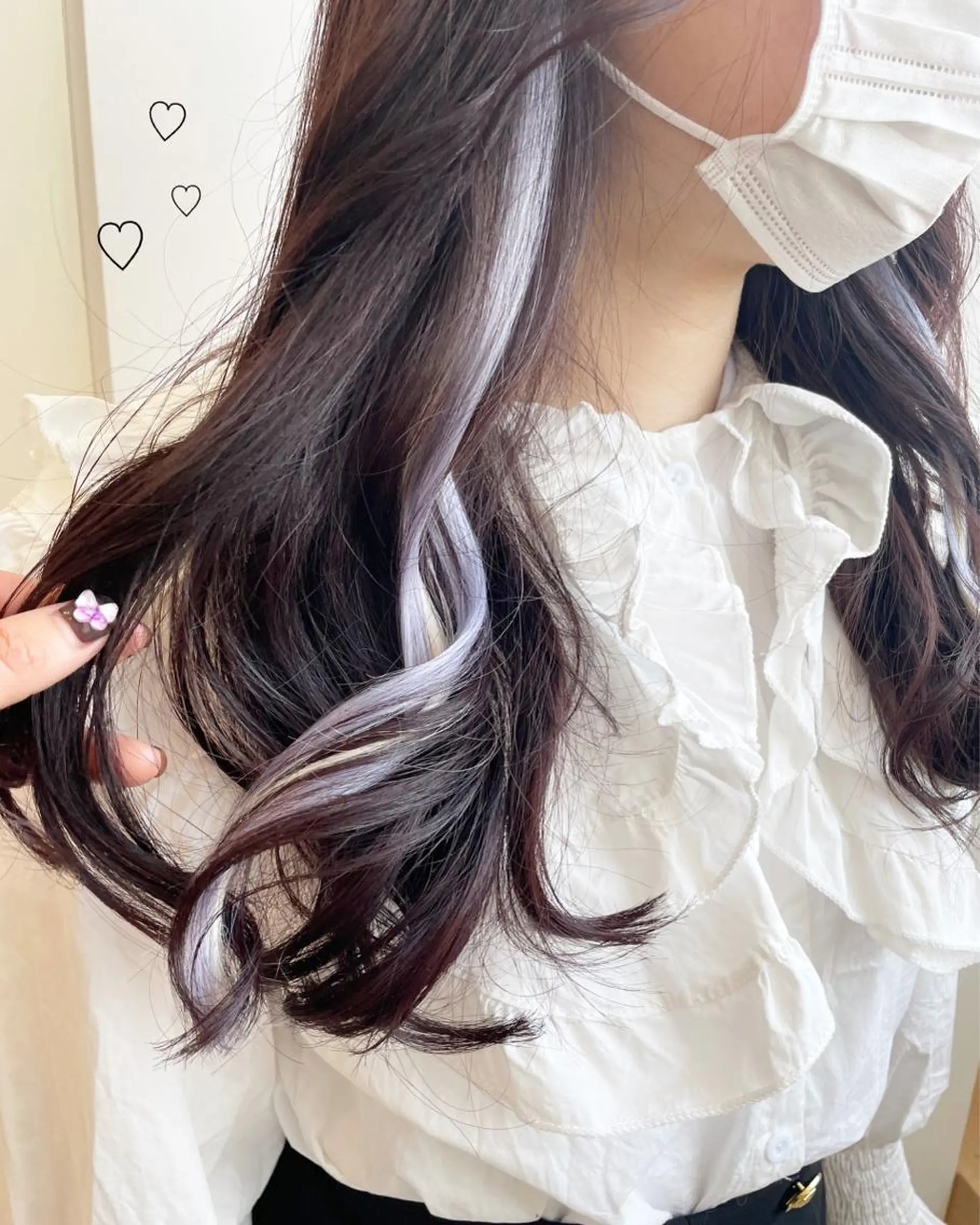 セミロング カラー シールエクステ ラベンダーカラー エクステ カット エクステ EMANON新宿東口所属・新宿駅近♡個室 ♡関口三都季🌜のヘアスタイル