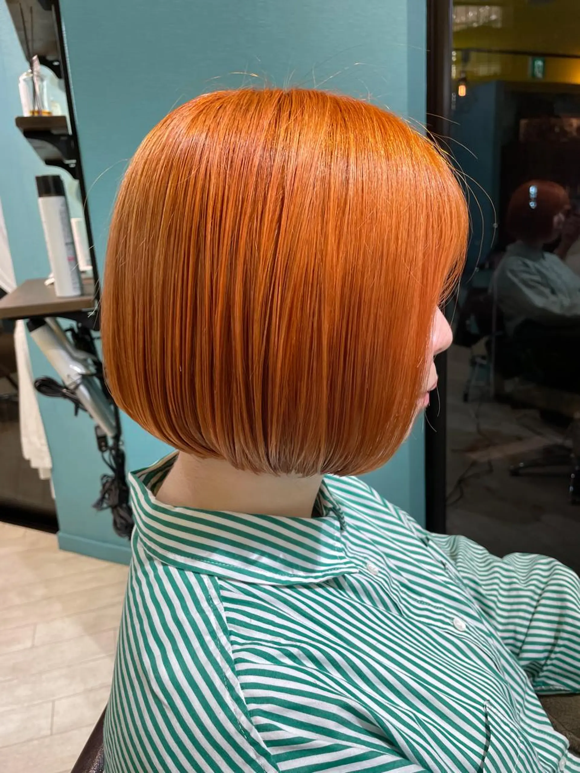 ショート カラー ダブルカラー オレンジ ヘアカラー トリートメント Share Salon Reco【GARDEN】所属・末石 智のヘアスタイル