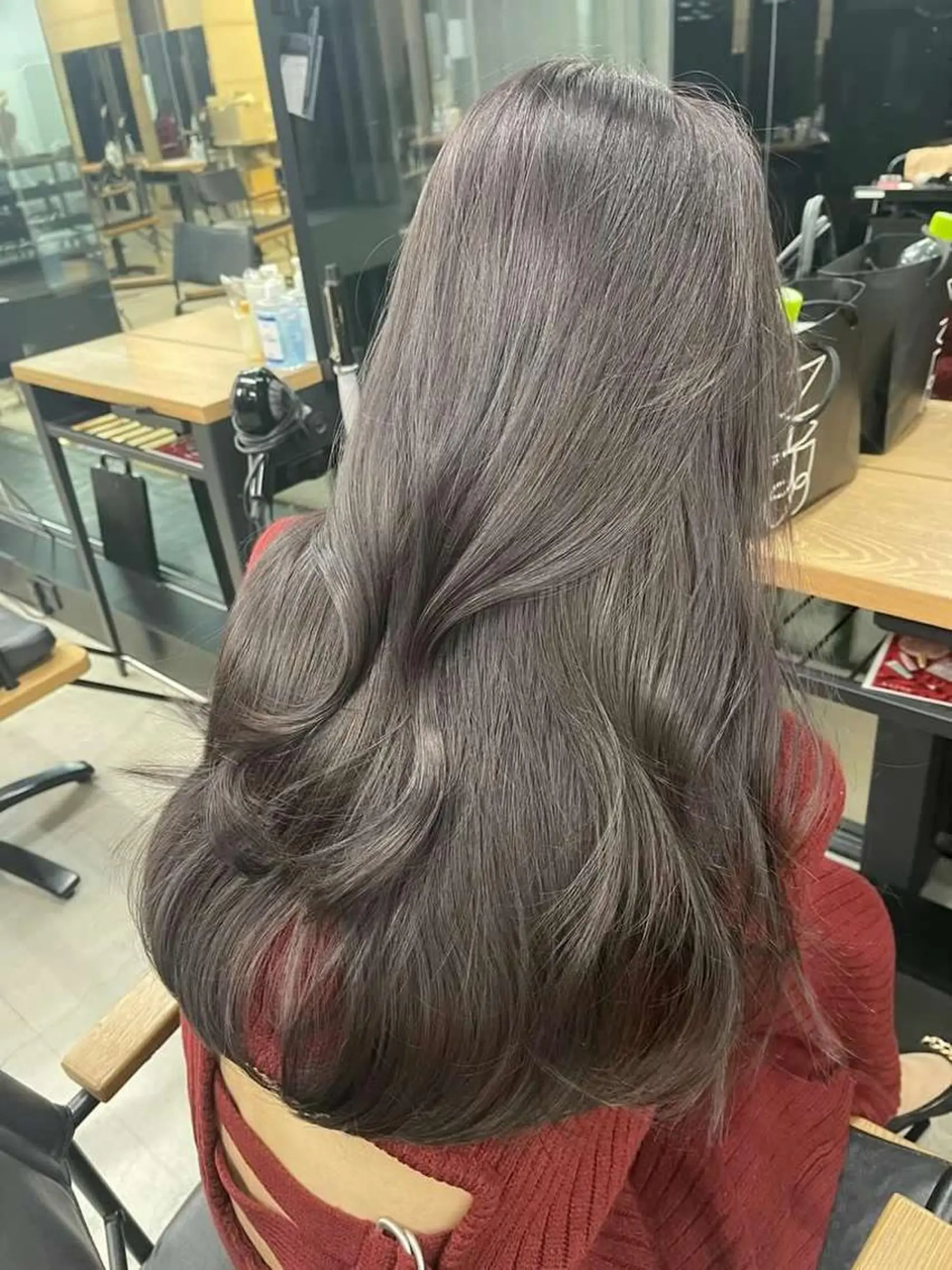 ロング カラー 女性らしいモテヘア 韓国ヘアhikariのヘアスタイル