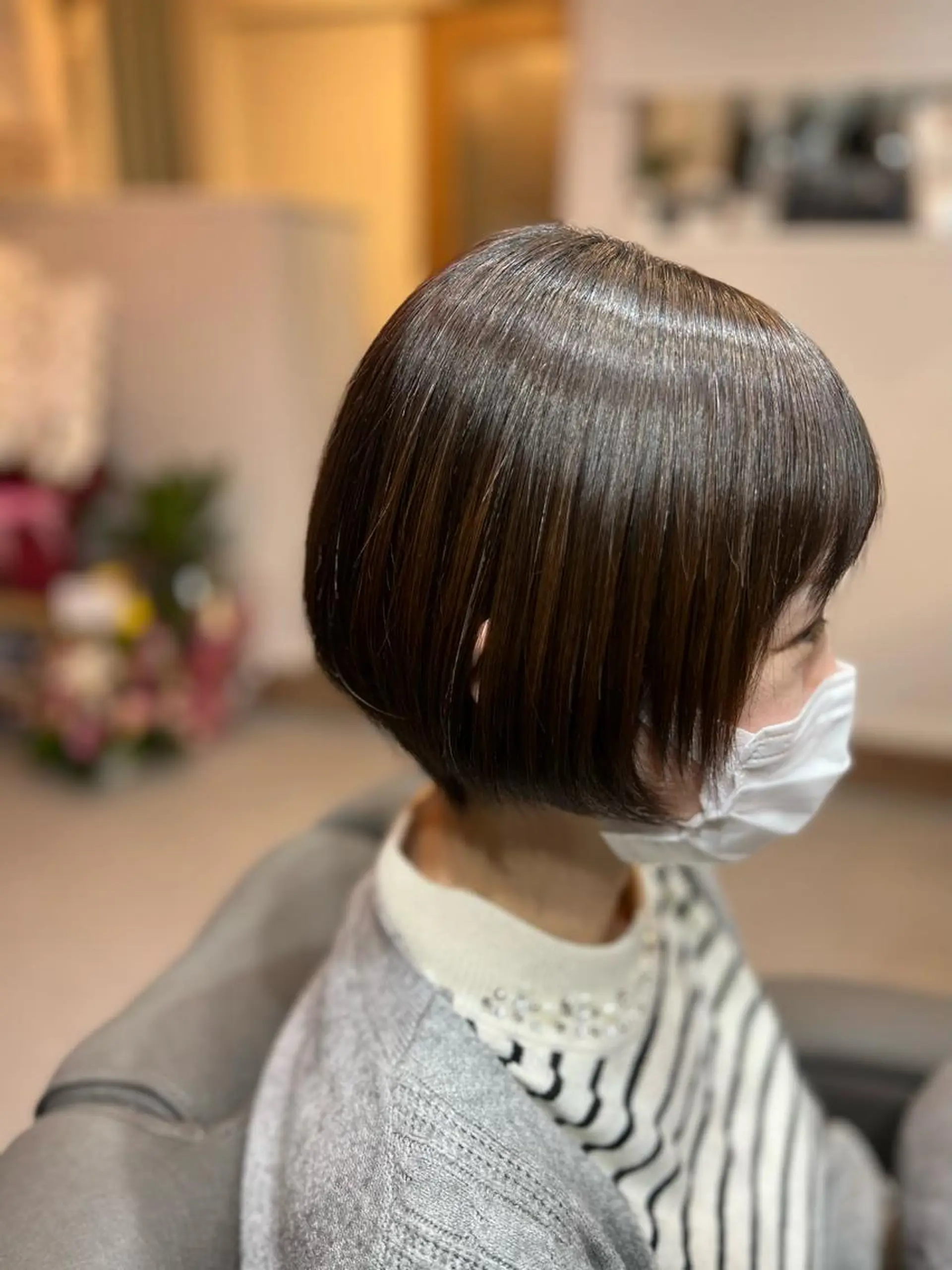 ショート ボブ 縮毛矯正 カット 縮毛矯正 トリートメント フェムフィット導入 個室空間✨佐藤華成のヘアスタイル