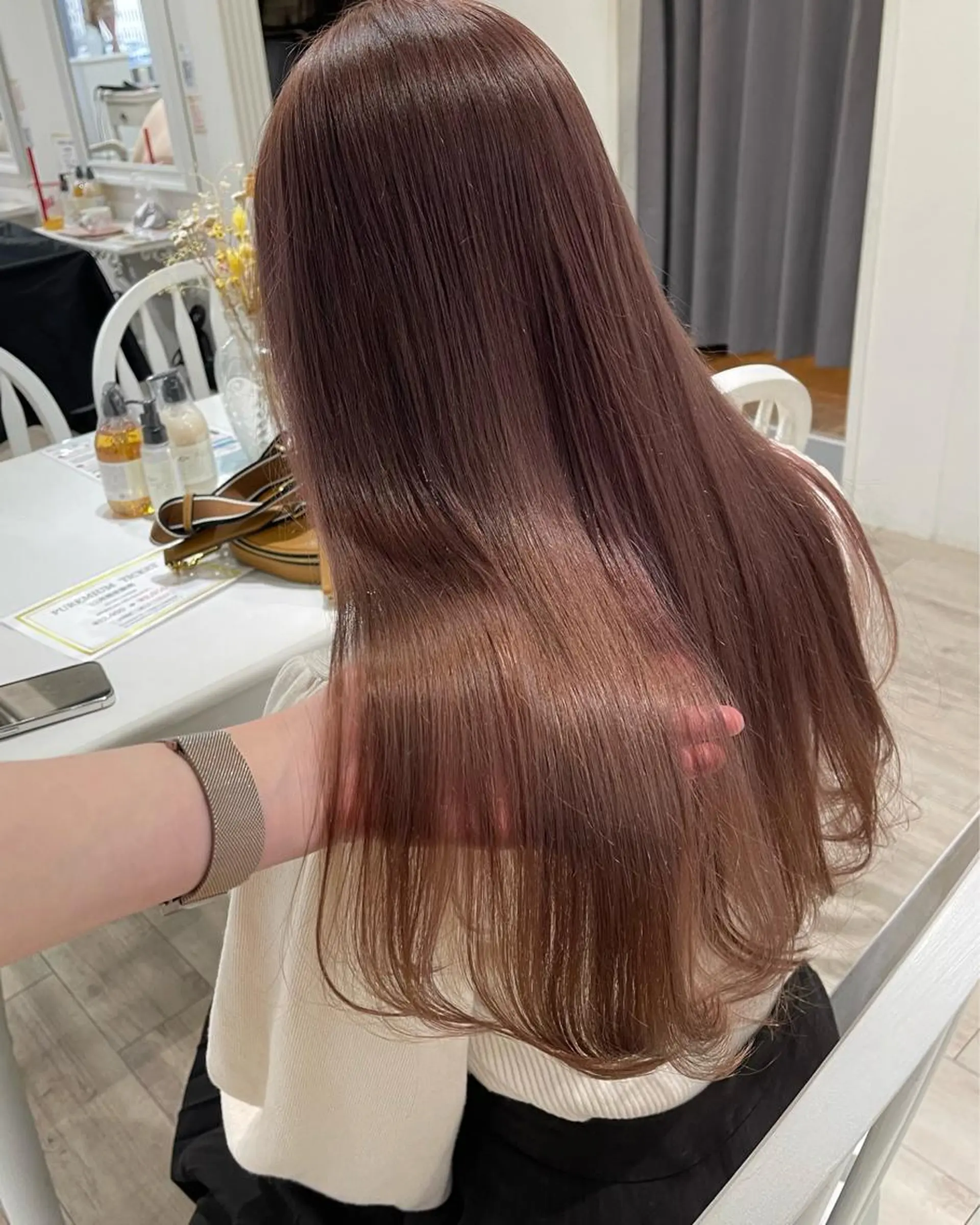 カラー ブリーチ ピンクカラー 色落ちまで可愛く✨ モテカラー別所好葉のヘアスタイル