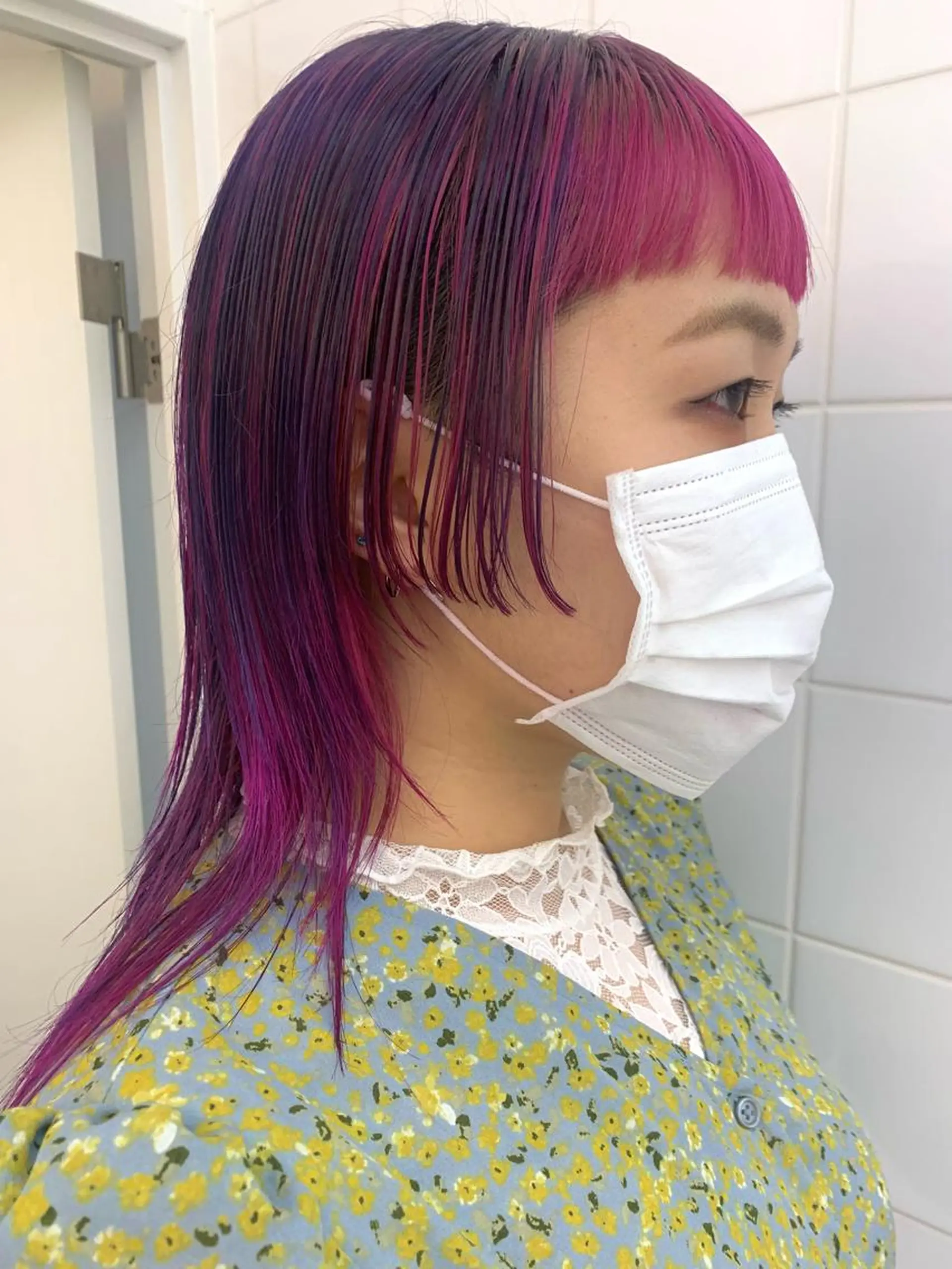 ショート カラー ヘアアレンジ 🧨ブリーチー×ボブ レイヤー💎じゅえるのヘアスタイル