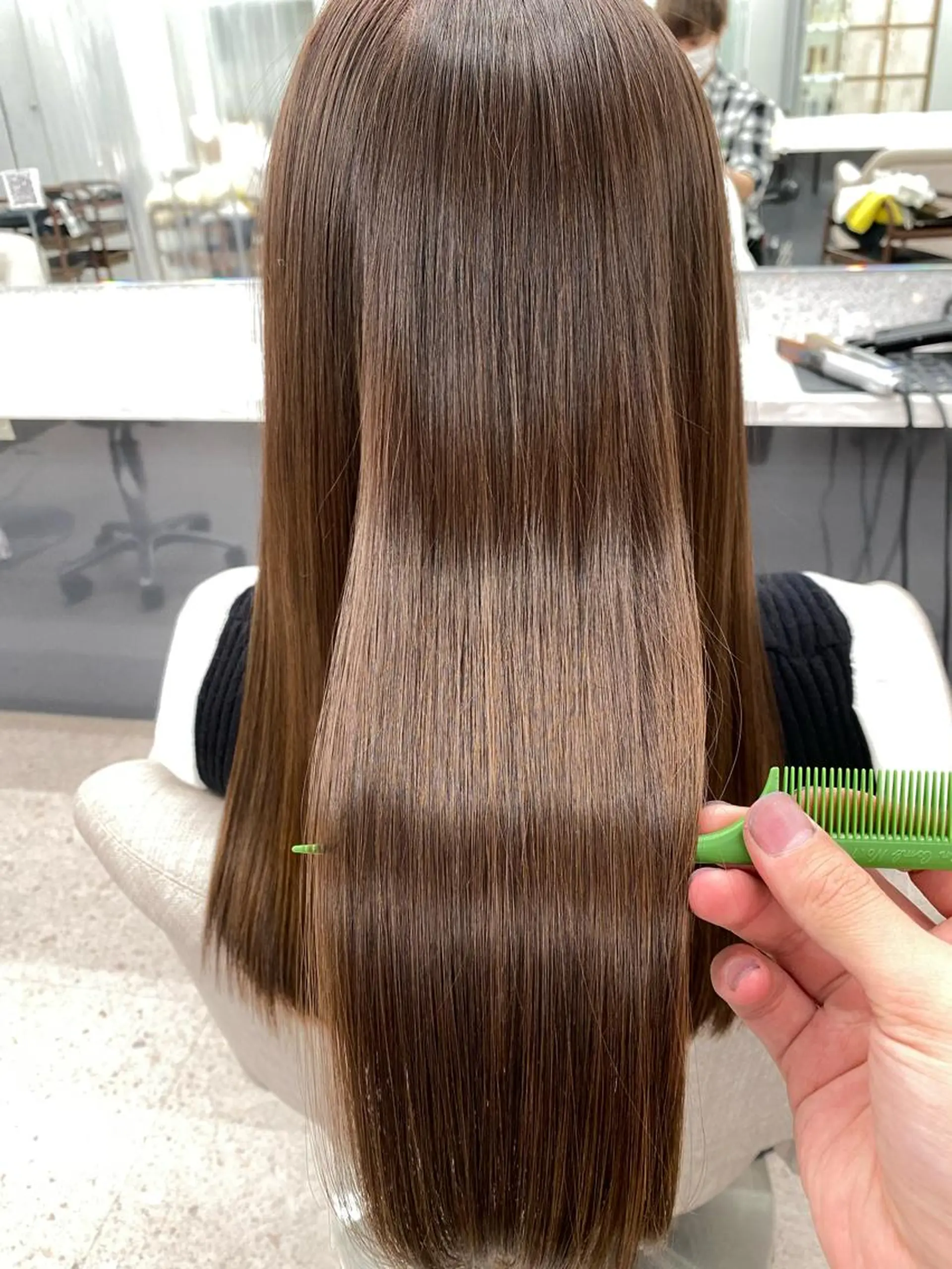 ロング カラー 京都レイヤーカット/ 縮毛矯正/羽柴りくのヘアスタイル