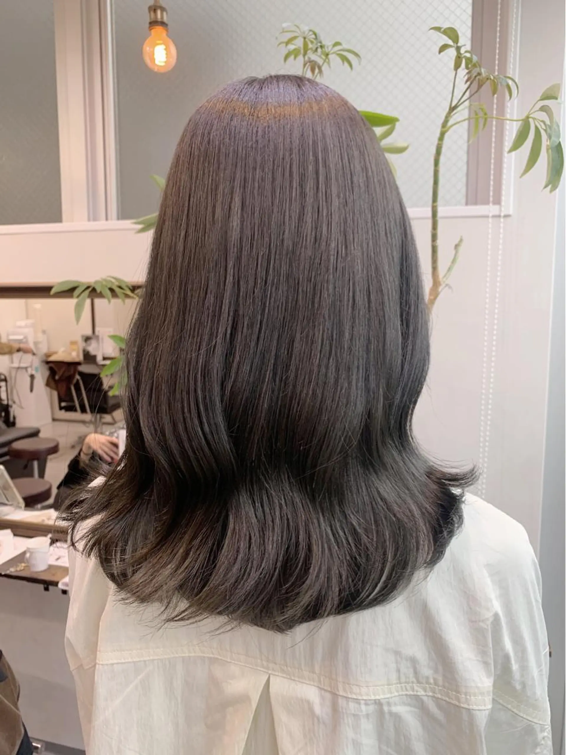 ミディアム 髪質改善 縮毛矯正 トリートメント カット ヘアカラー トリートメント SALOWIN 銀座一丁目店所属・髪質改善/縮毛矯正 🎀小林 唯 🎀のヘアスタイル