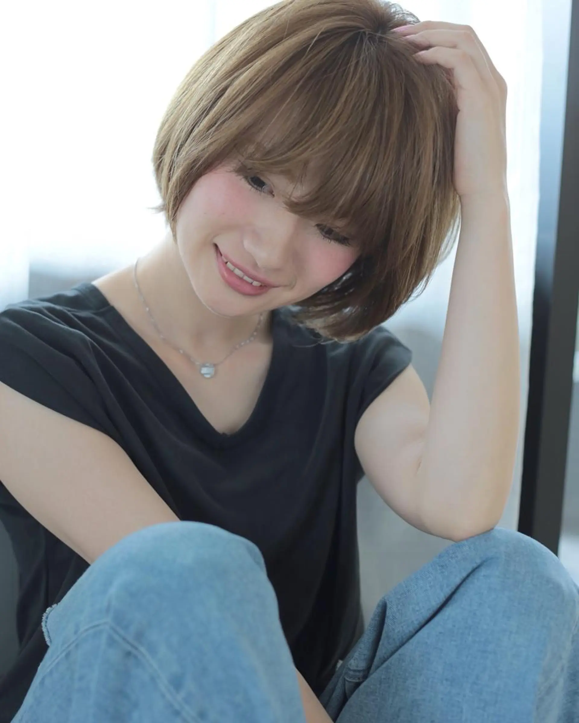 ミディアム 松島 涼花のヘアスタイル