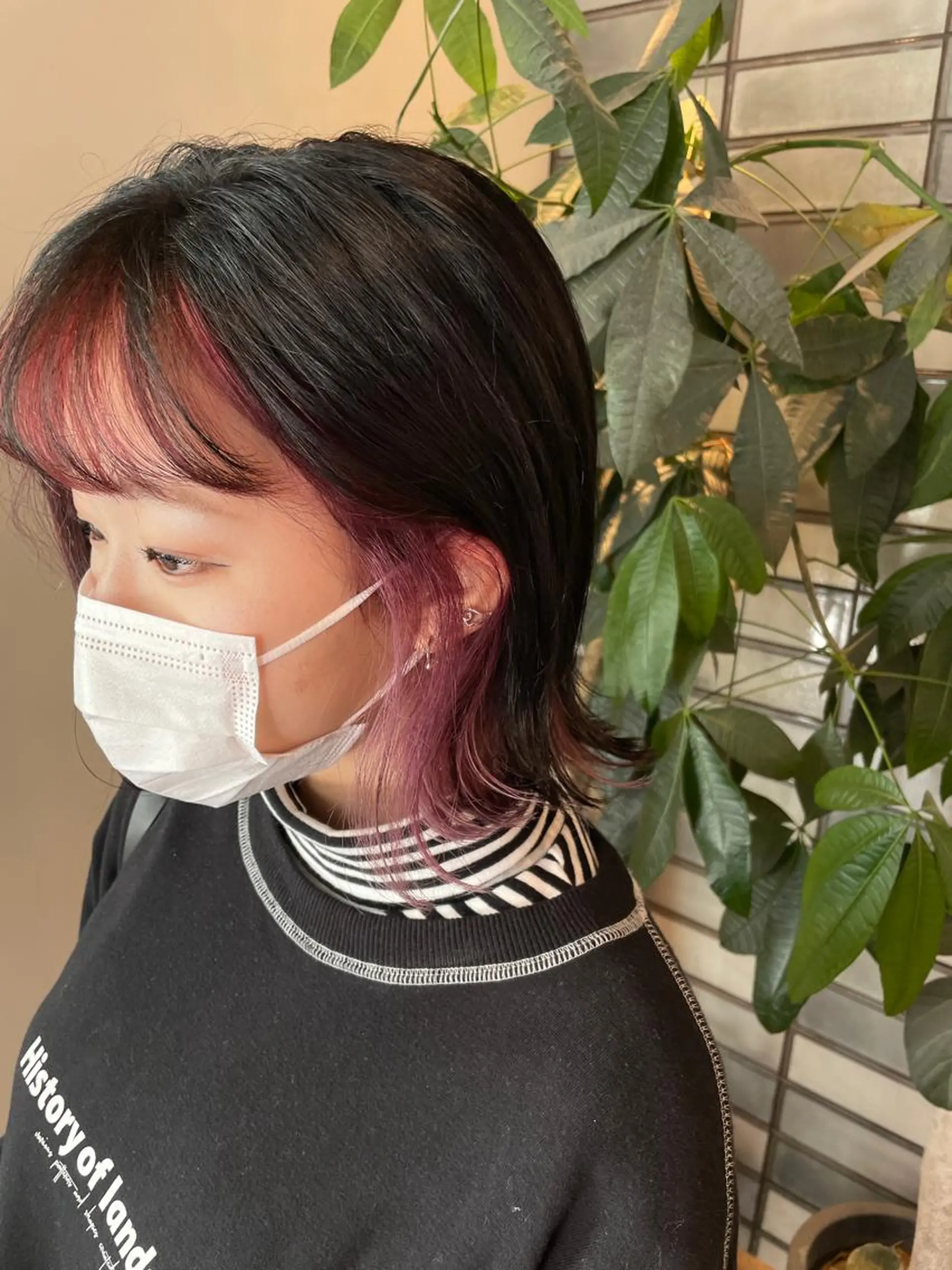 セミロング カラー ブリーチ インナーカラー 福永速人 /メンズパーマのヘアスタイル