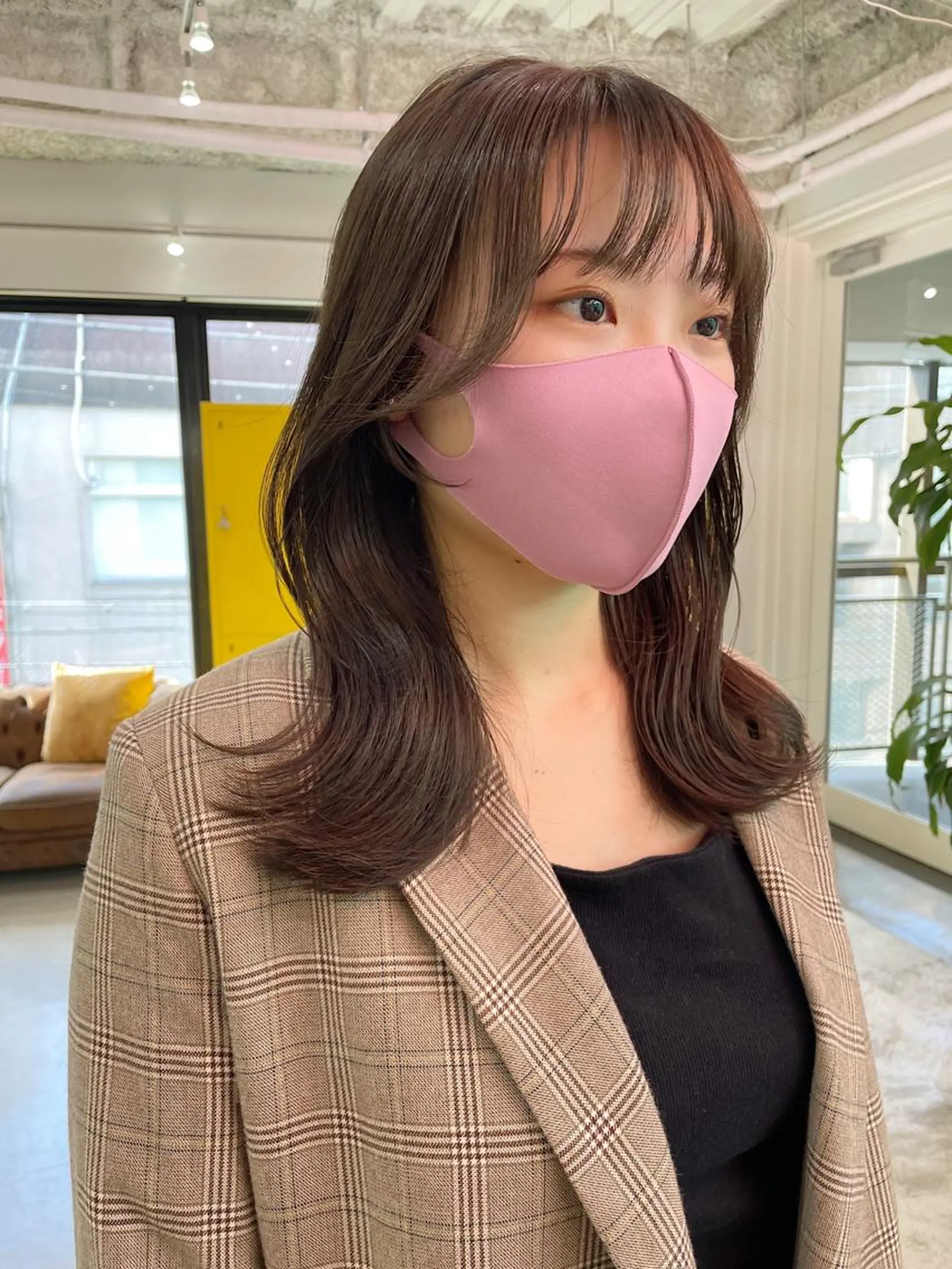 ミディアム カラー パーマ 💖美髪矯正💖 辻未侑のヘアスタイル