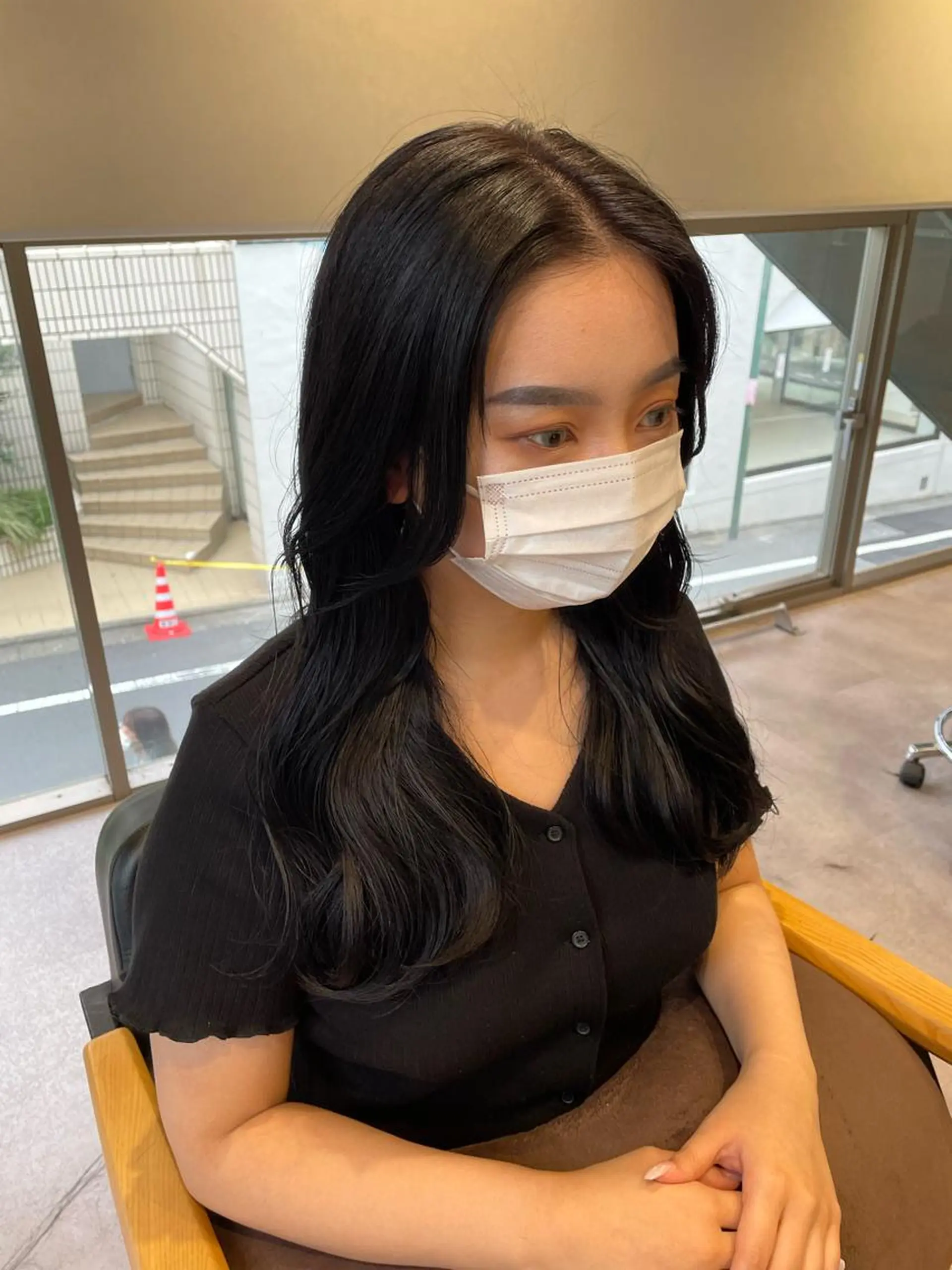 ロング カラー アッシュ ブリーチ ケアブリーチ ショコラグレージュ ダークアッシュ 韓国風/オシャレ /縮毛矯正/滝口琴未のヘアスタイル