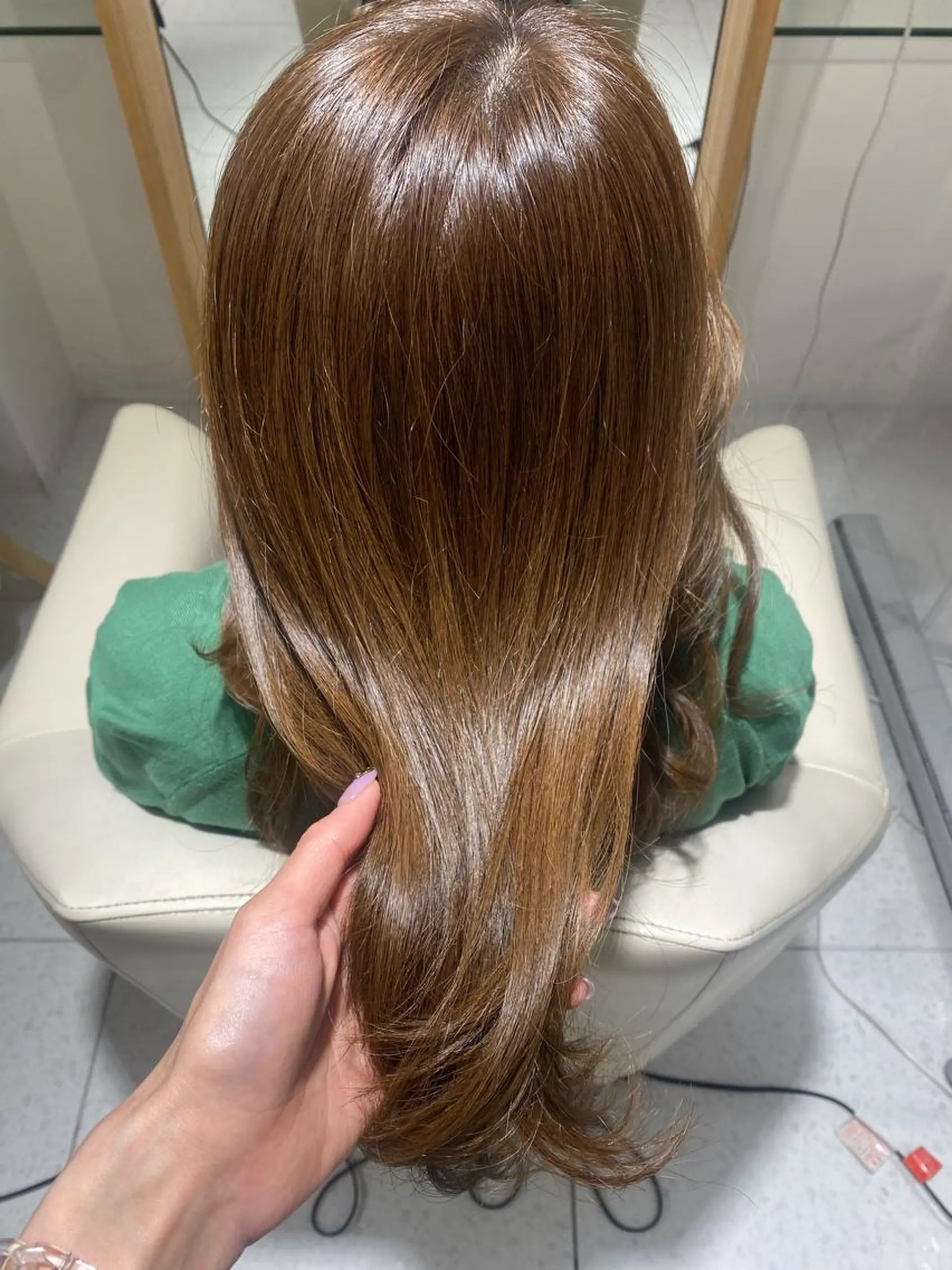 ミディアム カラー ヘアカラー トリートメント 安永 涼のヘアスタイル