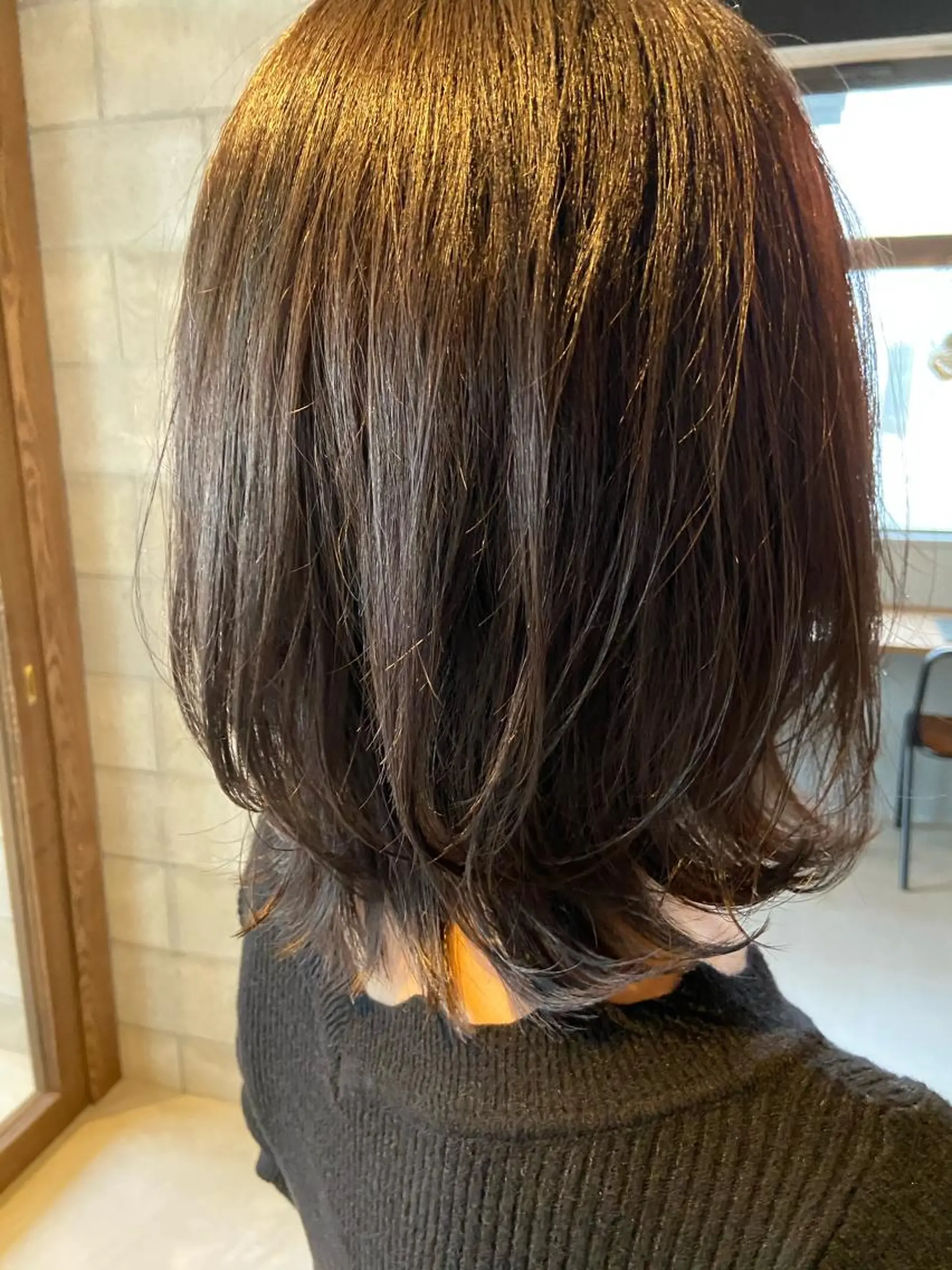 ミディアム 岡崎/髪質改善/ ハイトーン/鈴木進のヘアスタイル