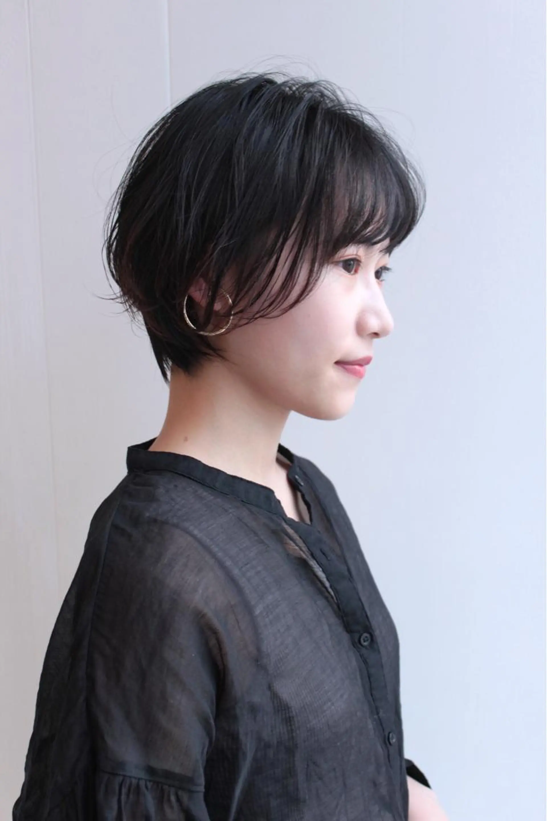 ショート カラー 白髪ぼかしモデル募集 今村理央奈のヘアスタイル