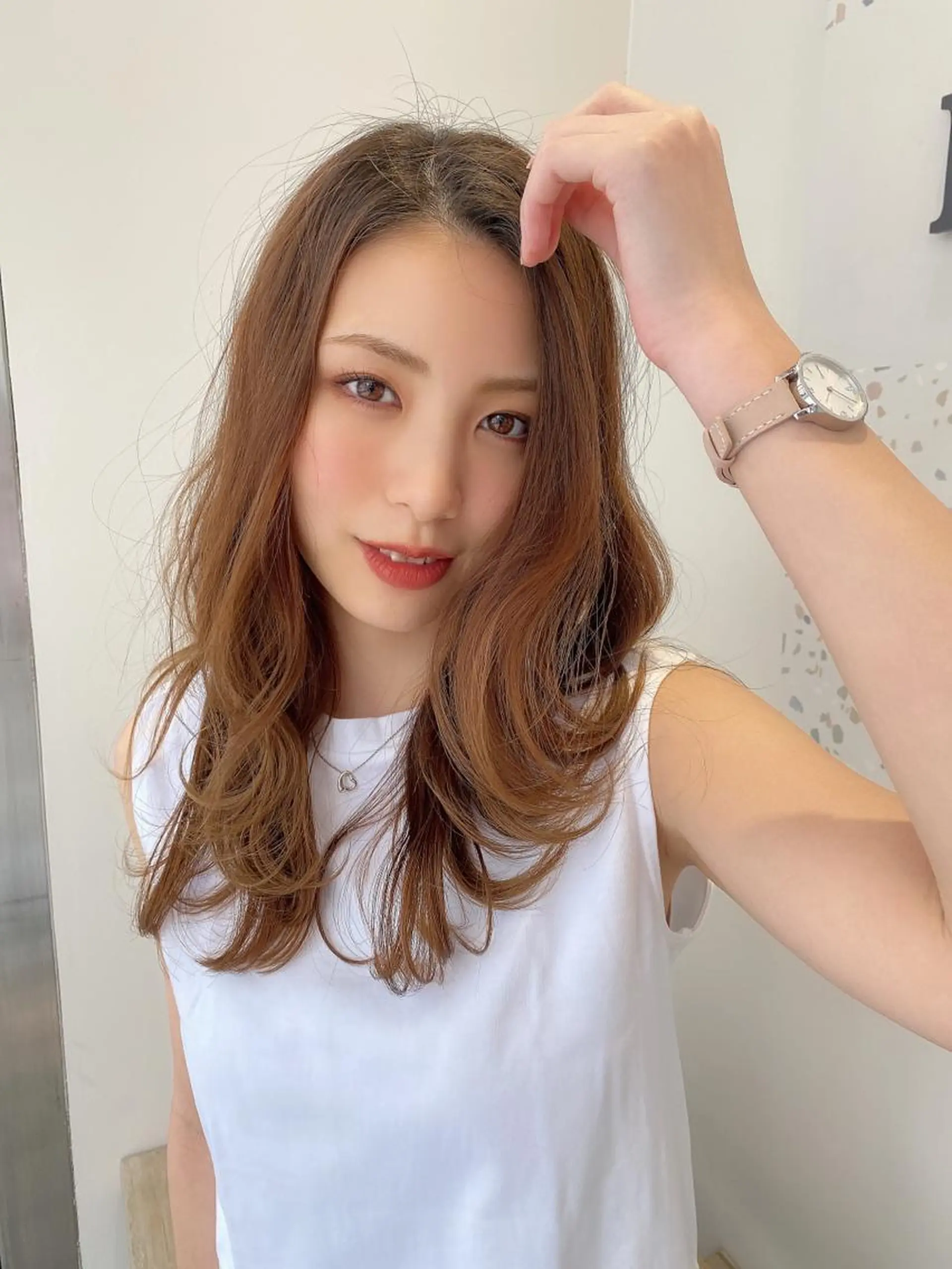 セミロング カラー カット ヘアカラー トリートメント LA KING GINZA TOKYO所属・🧡ショートの達人 🧡SHOのヘアスタイル
