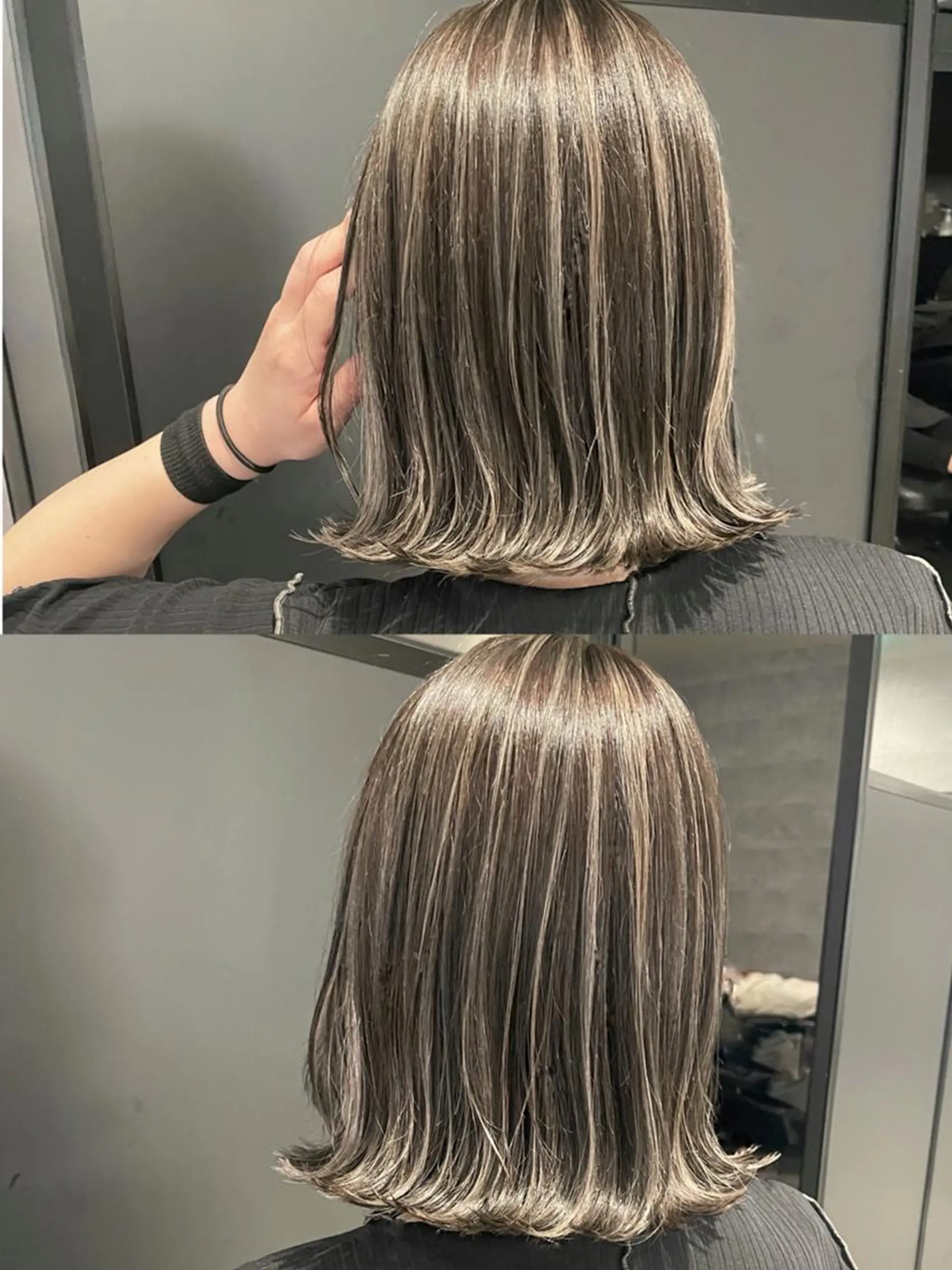 ミディアム 外国人風カラー ハイライト 髪質改善 似合わせカット トリートメント カット ヘアカラー トリートメント BUCKS【天王寺】 バックス【駅30秒】のヘアスタイル