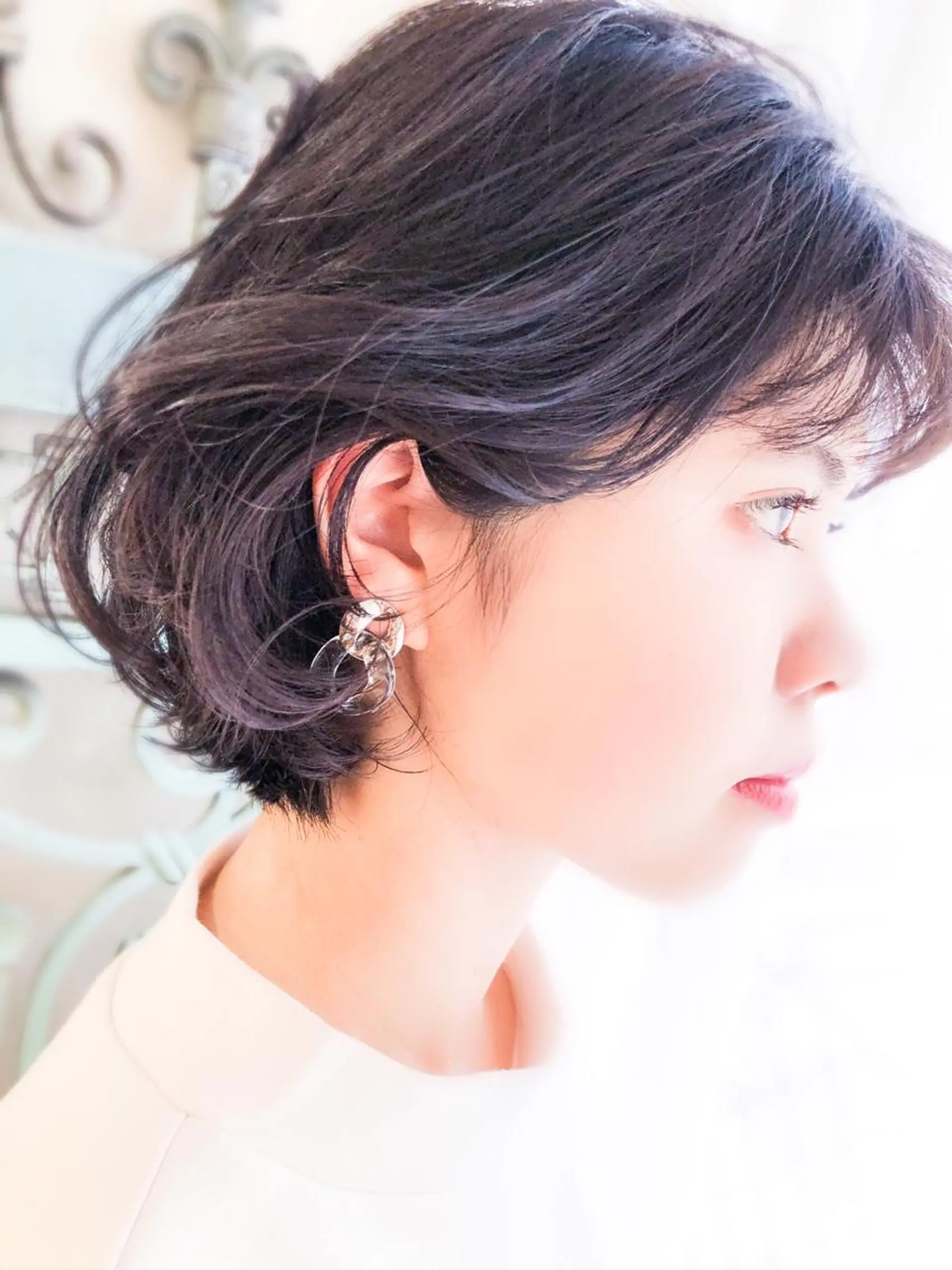 ショート カラー パーマ ヘアアレンジ メンズ 表参道Lise おおいしおりのヘアスタイル