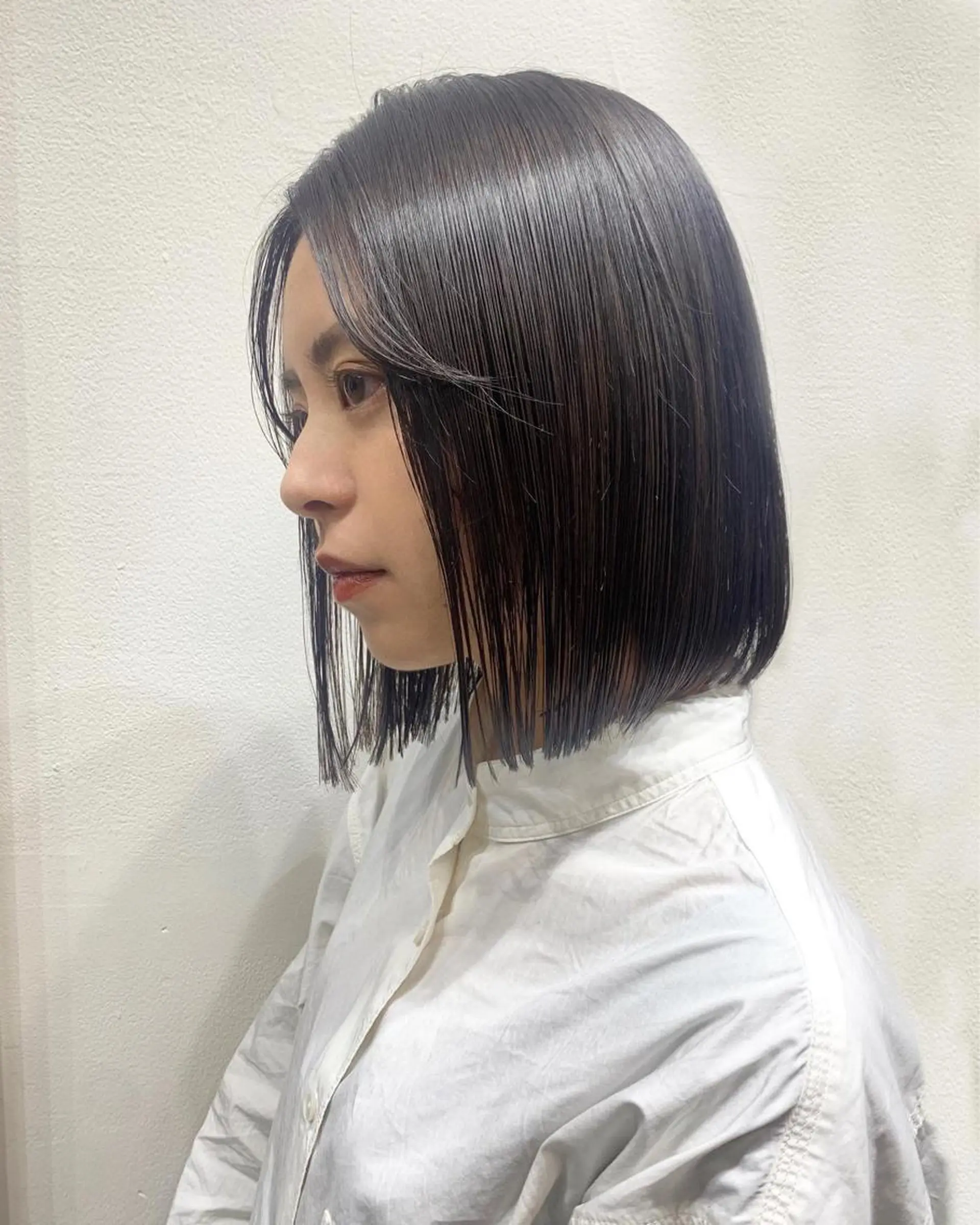 ミディアム カラー カット 縮毛矯正 トリートメント まろやか透明感カラー ♡MANAのヘアスタイル