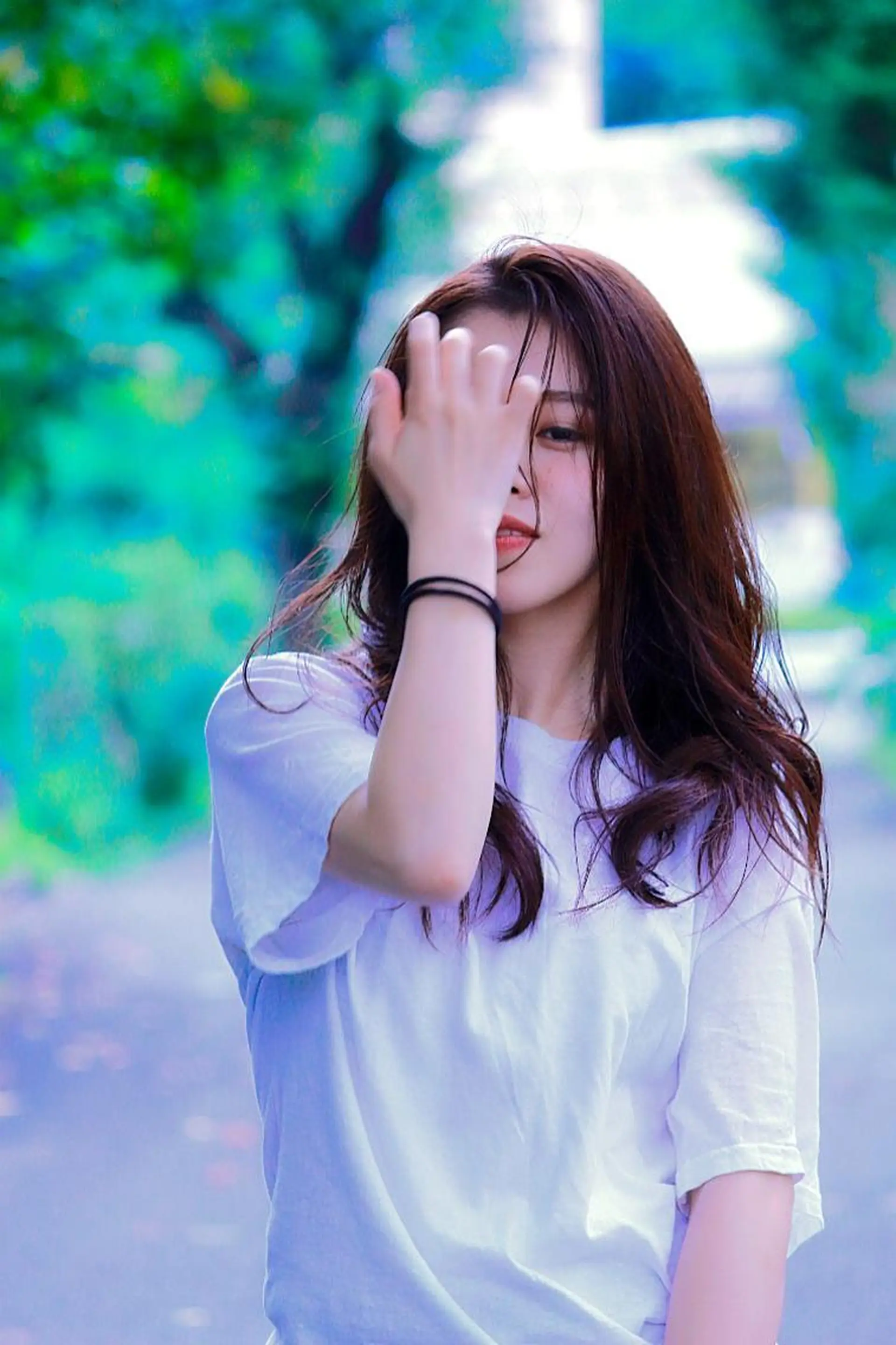 セミロング ロング カラー パーマ 川間 将彦のヘアスタイル