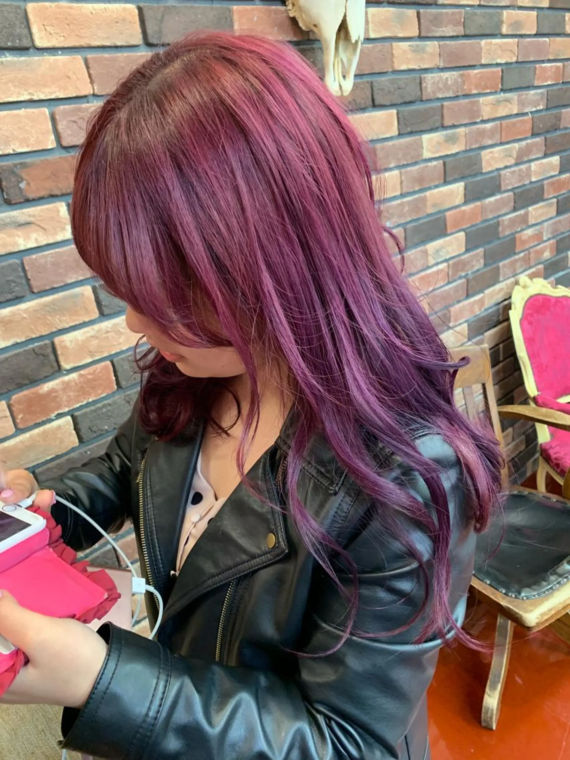 セミロング カラー ピンクベージュ/新潟 万代/高橋桃葉🍑のヘアスタイル