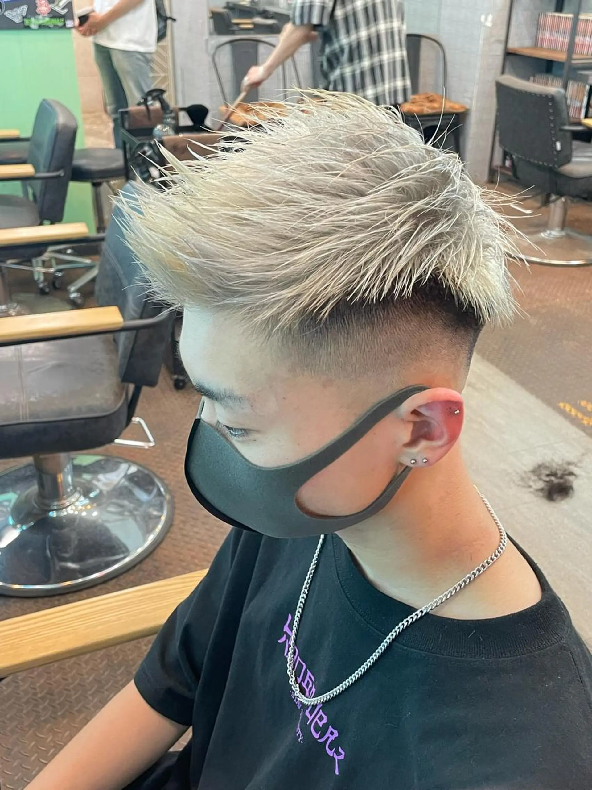 メンズ フェードカット メンズハイトーン スキンフェード Le'a所属・渋谷/フェード/ 國分 翔のヘアスタイル