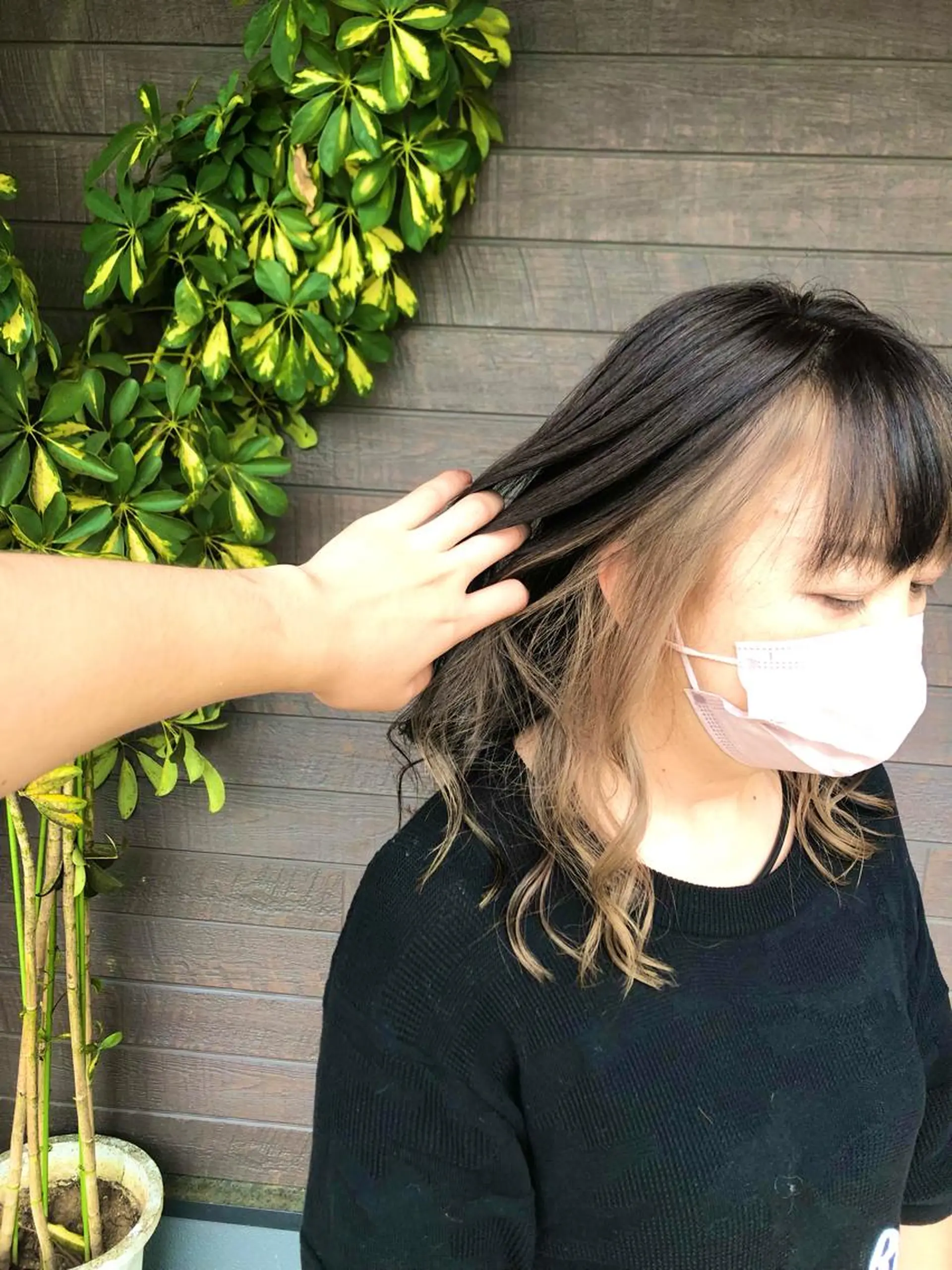 ミディアム 太白区白髪ぼかし/ ボブカット/千葉達人のヘアスタイル