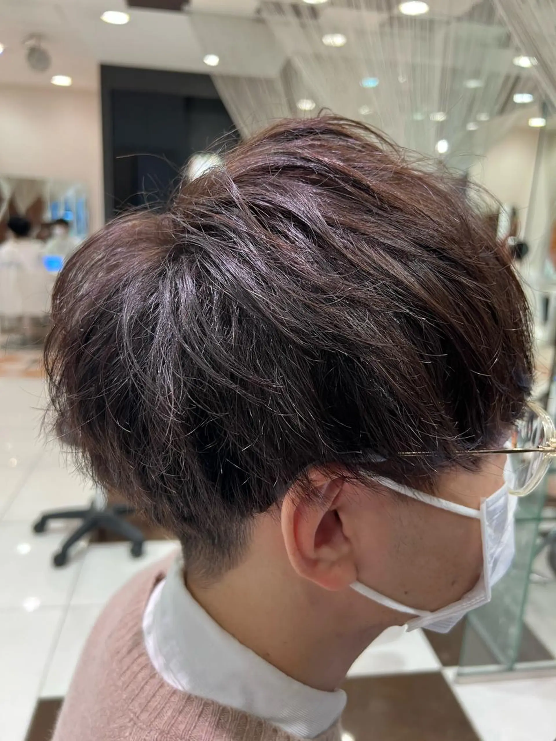 メンズ マッシュ 刈り上げ ヘアカラー トリートメント ヘアセット 古山 侑東 /メンズパーマのヘアスタイル