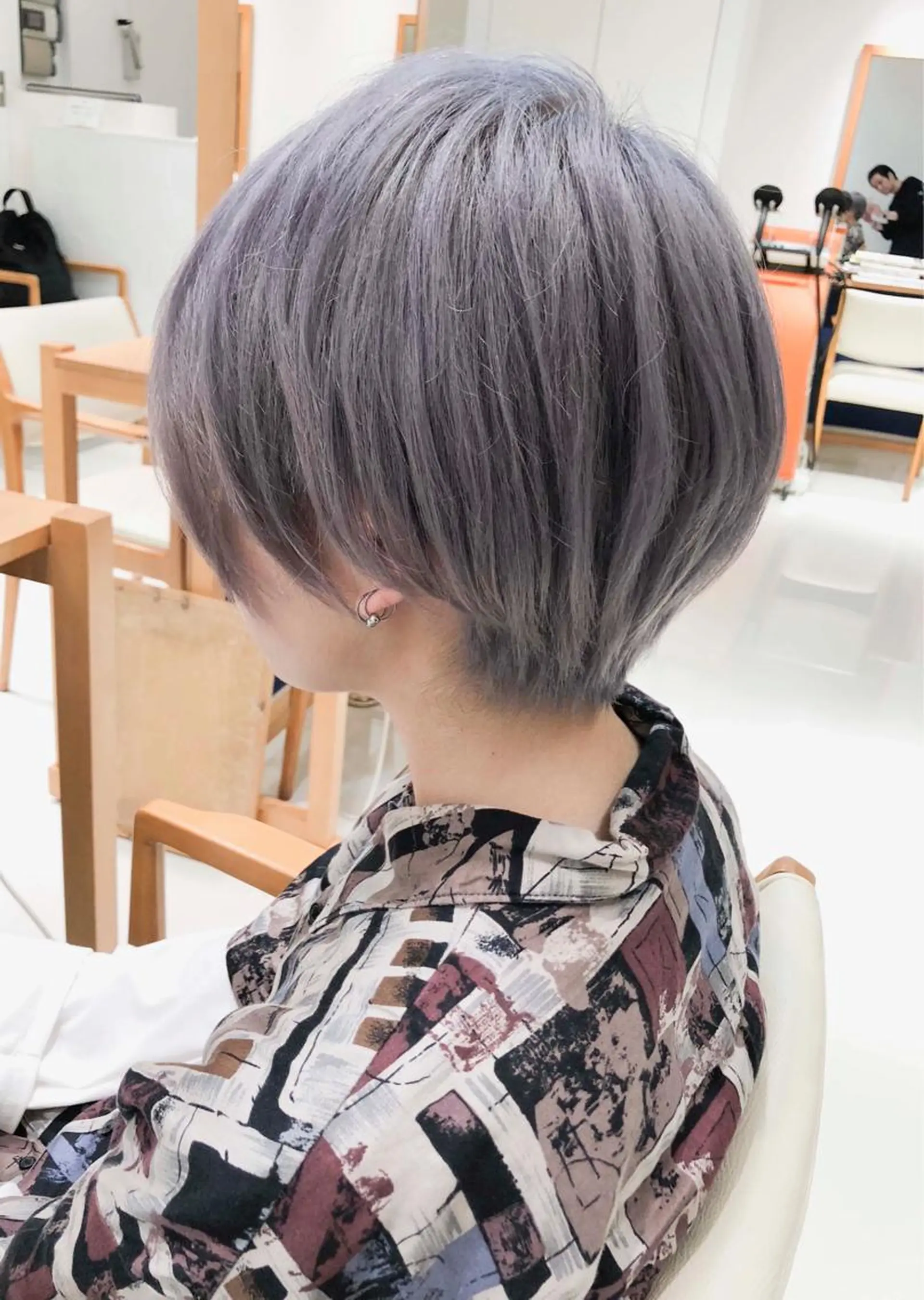 ショート カラー ヘアアレンジ アッシュ アッシュグレー アッシュグレージュ 透明感カラー グレージュ モテ髪透明感❤️ デイズヘアカラーのヘアスタイル