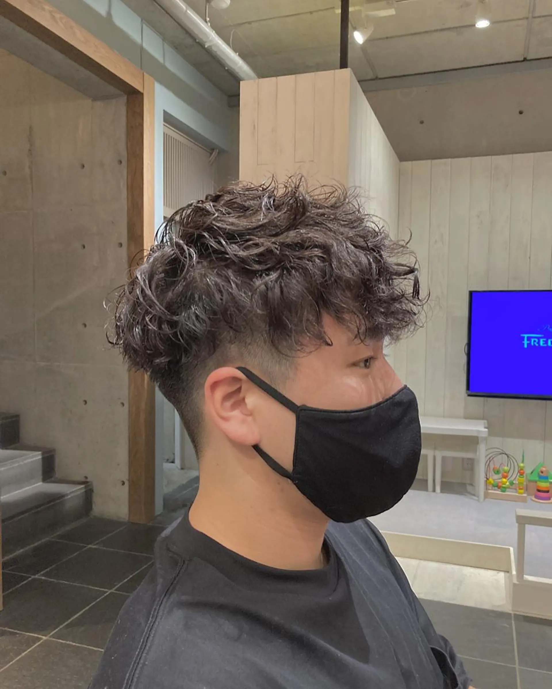 パーマ メンズ カット パーマ は まべのヘアスタイル