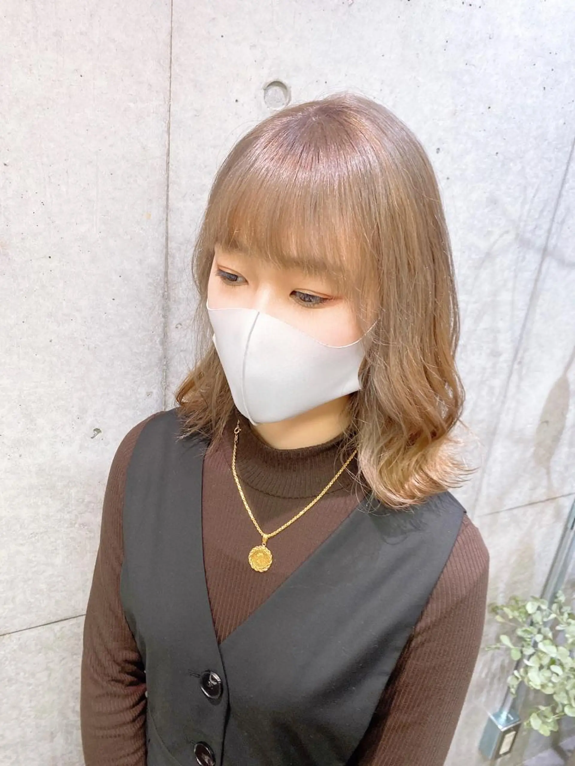 ミディアム カラー ベージュカラー kaho🧸 / 大人styleのヘアスタイル