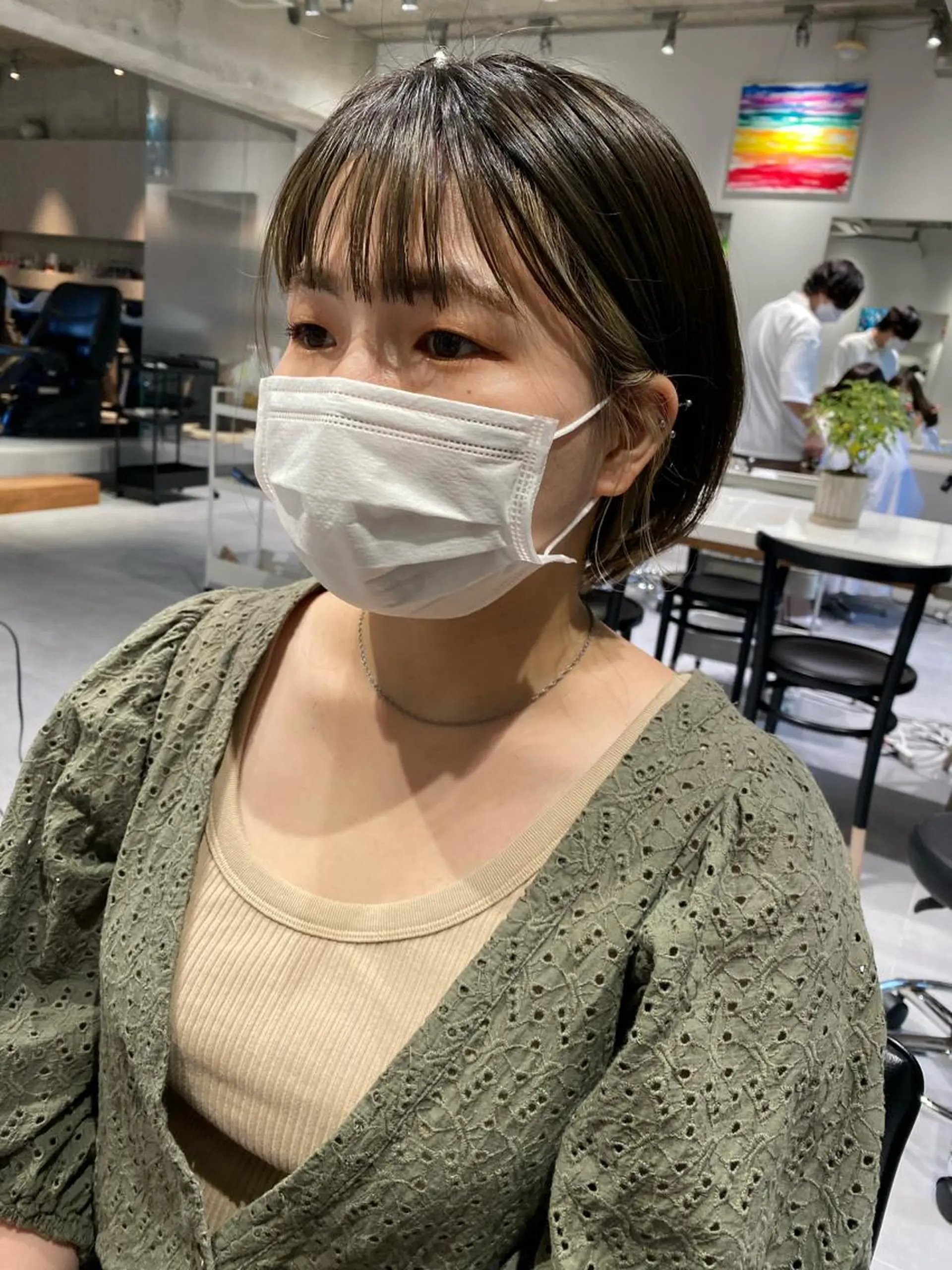 ショート カラー ヘアアレンジ ベージュカラー ホワイトベージュ stylist/蛯谷 珠里のヘアスタイル