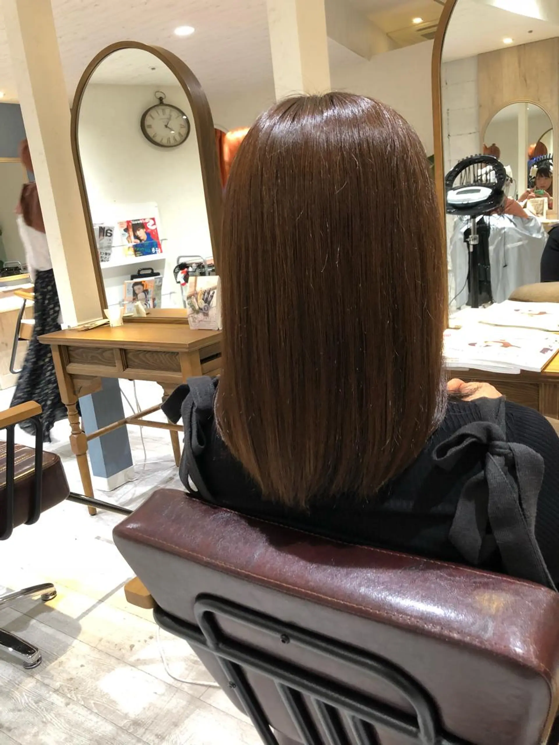 ミディアム カラー 小島嵩人 縮毛矯正 髪質改善のヘアスタイル