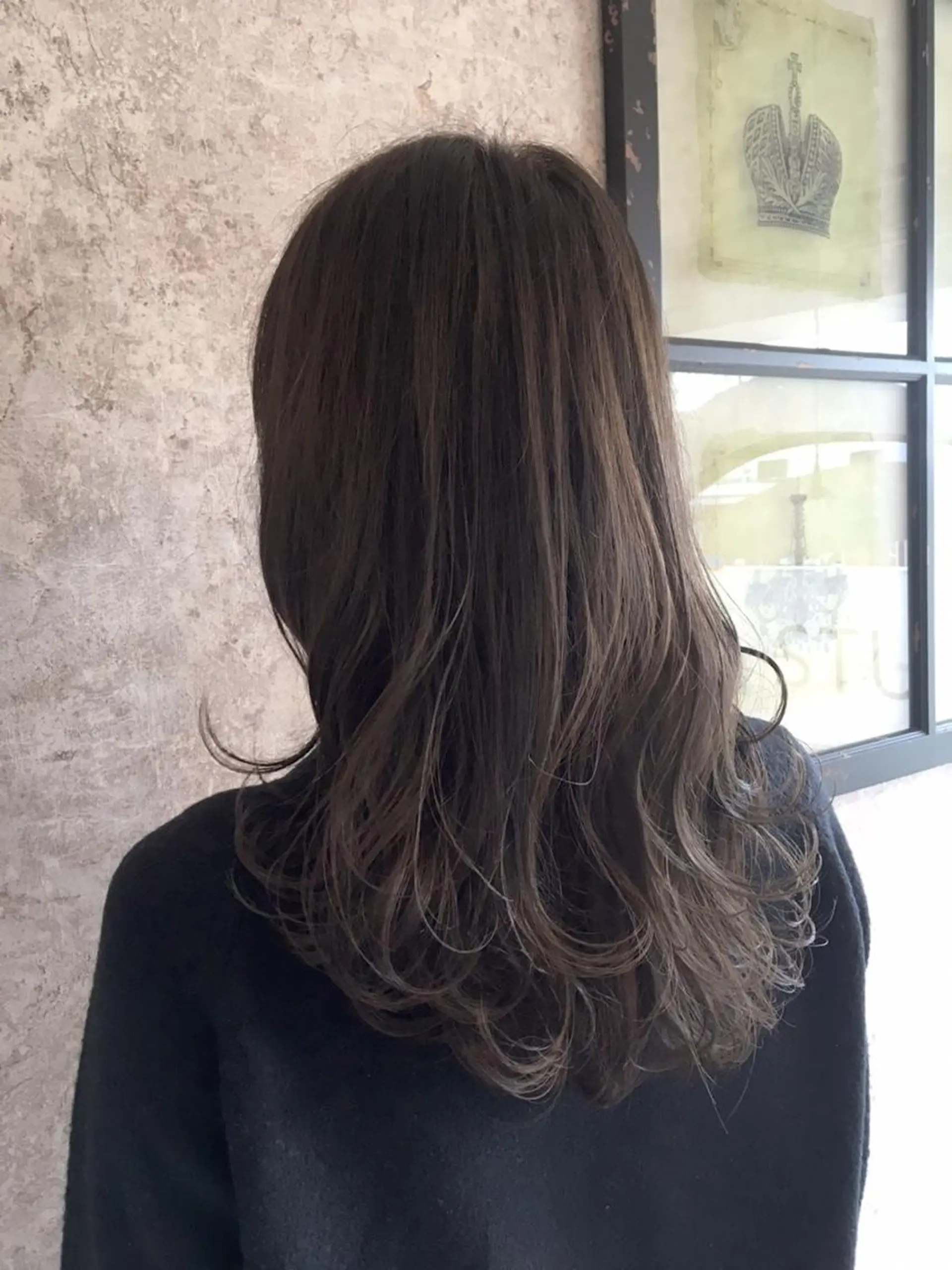 ミディアム カラー パーマ 小顔カット✨ 透明感カラー/村上のヘアスタイル