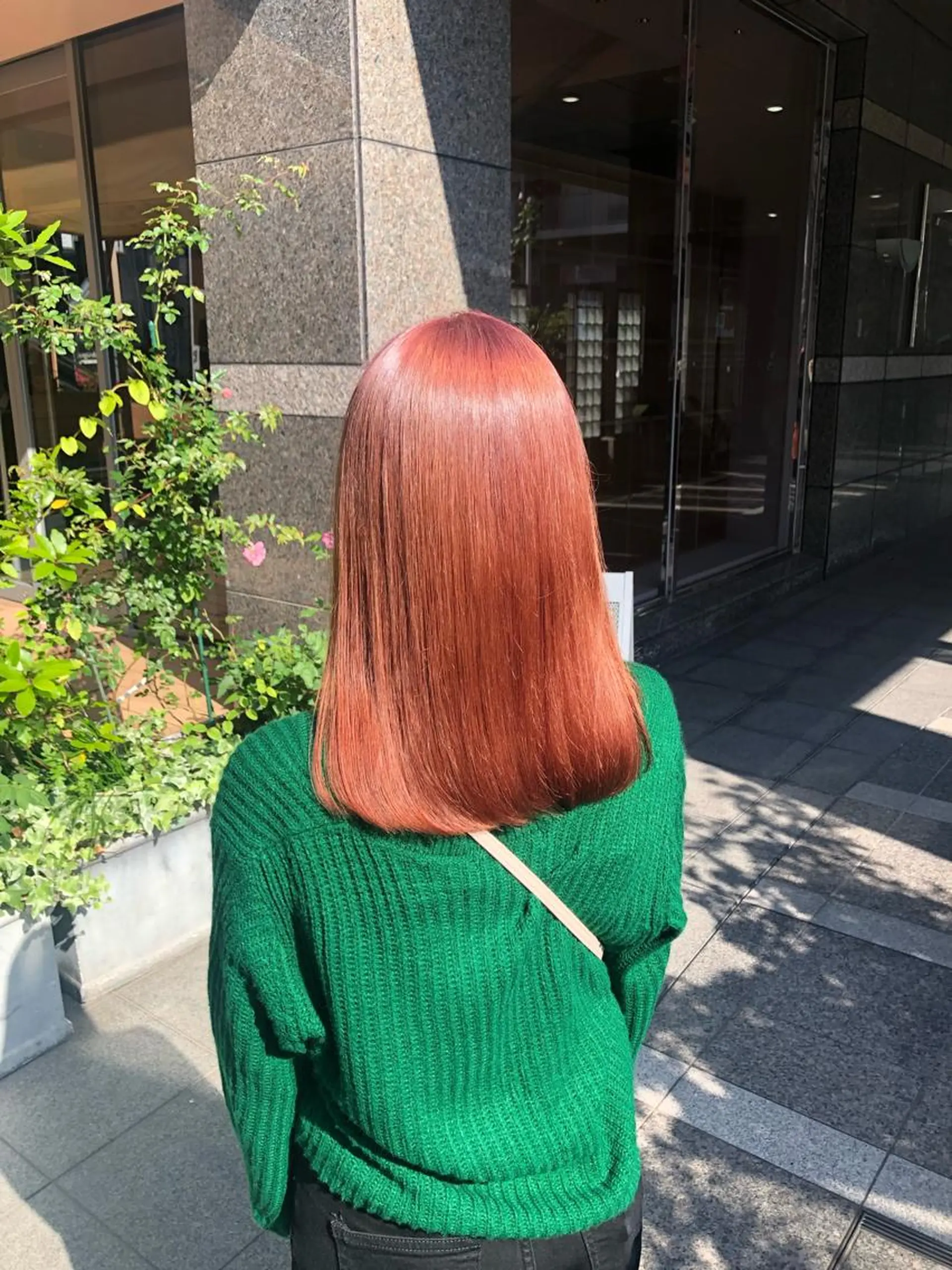 セミロング カラー ブリーチ 🫧オリーブカラー/ 酸性縮毛矯正銀座🫧のヘアスタイル