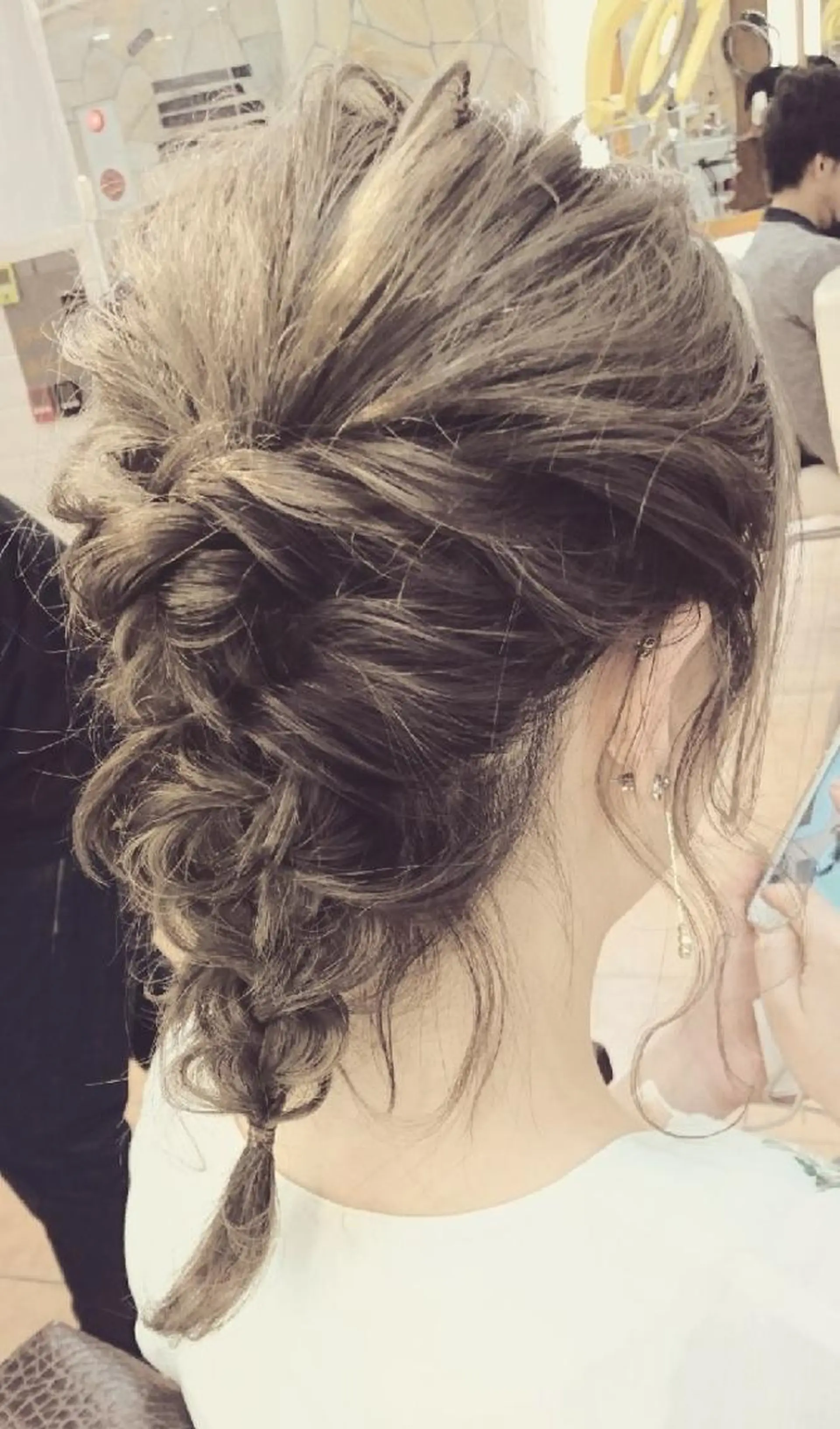 ヘアアレンジ ミディアム 結婚式・ブライダル デート ヘアセット/髪質改善 /カラー/TADOのヘアスタイル