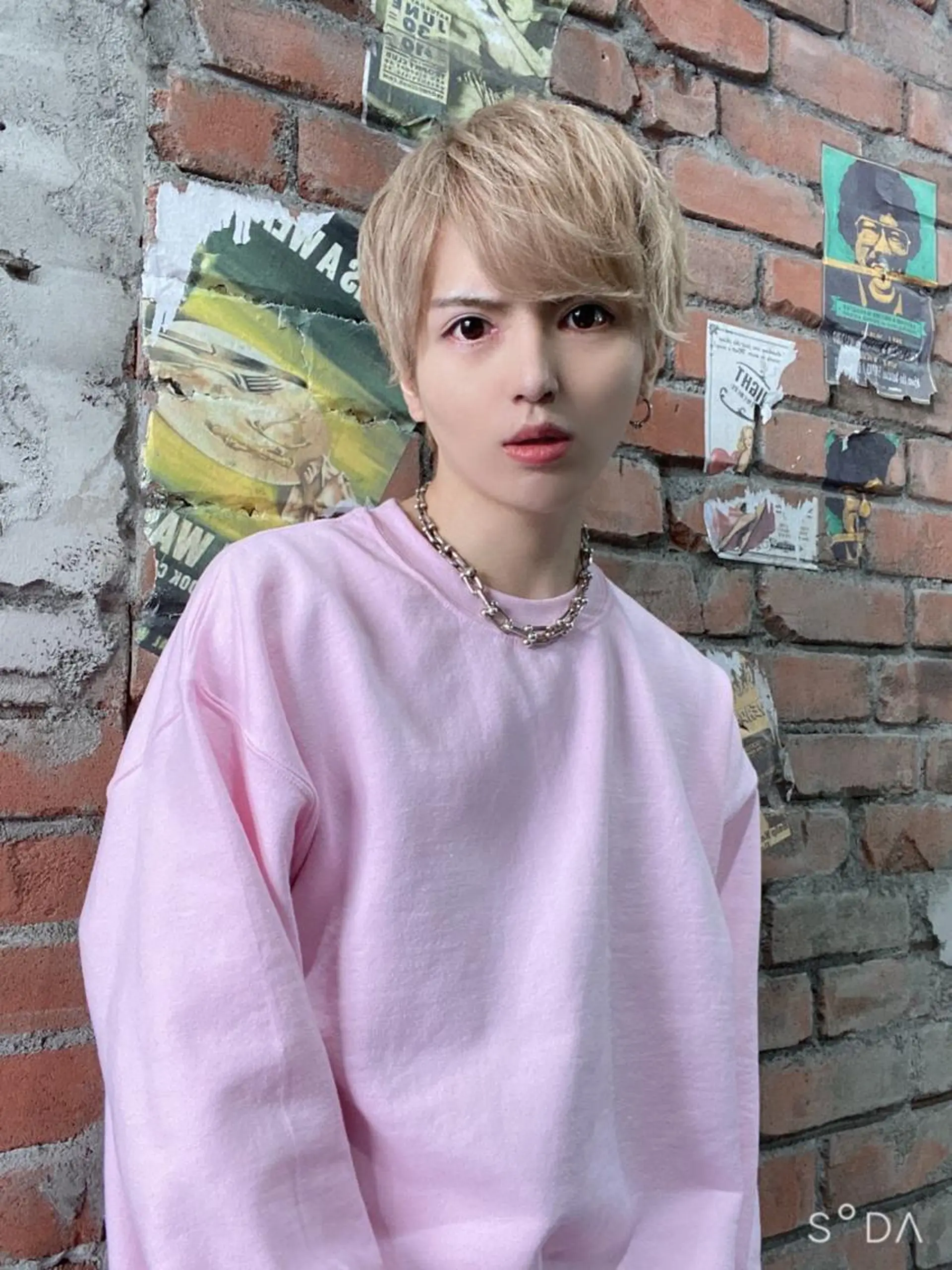 ショート カラー メンズ ベージュカラー ミルクティーベージュ メッシュカラー 艶髪/西尾 幸樹のヘアスタイル