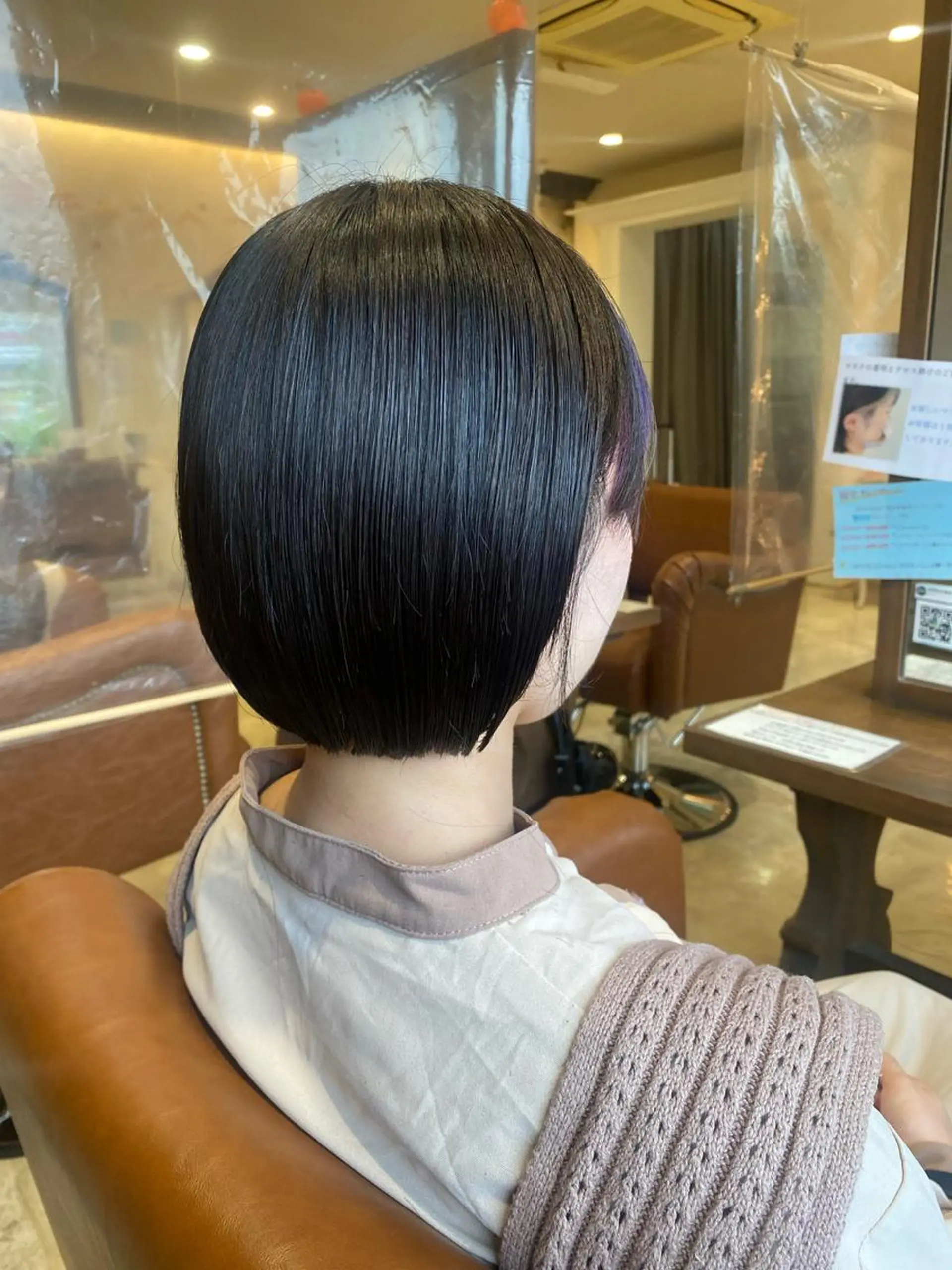 ショート 切りっぱなしボブ ボブ spin hair桂 高宮彩花のヘアスタイル