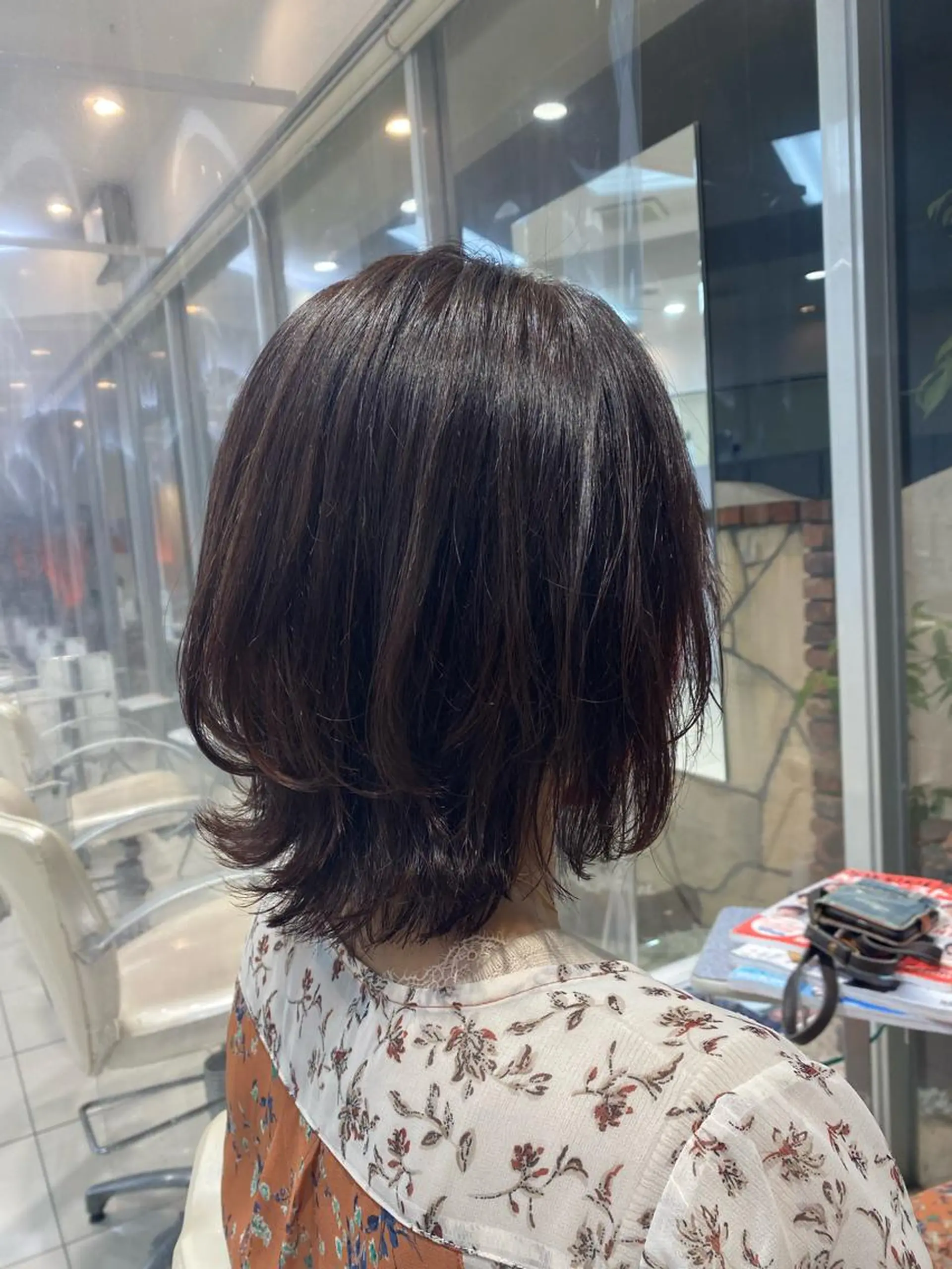 ミディアム くびれヘア レイヤーカット カット maki💖 ボブ/縮毛矯正のヘアスタイル