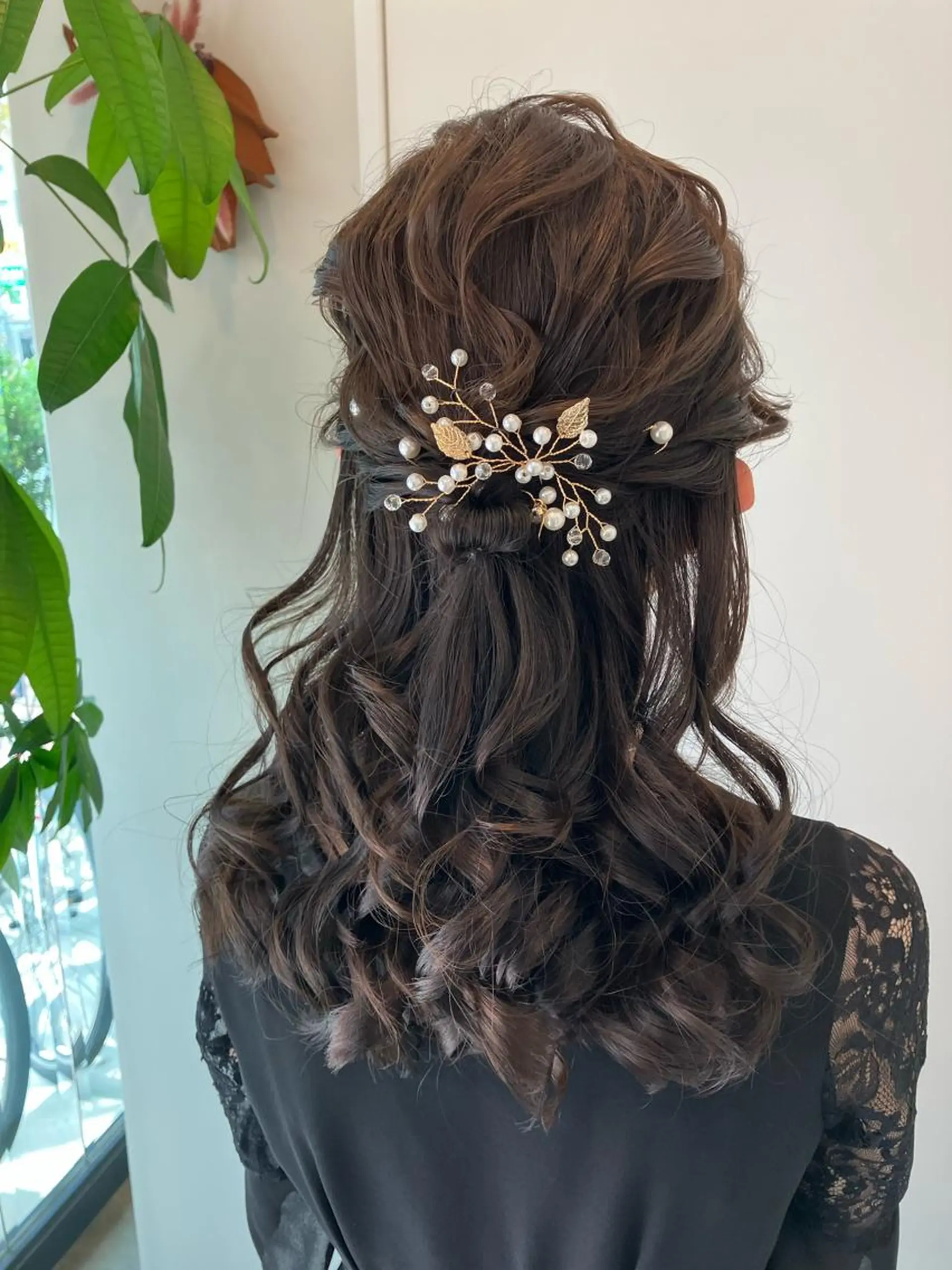 ヘアアレンジ ハーフアップ Hair&Make Nahoのマツエク・マツパデザイン