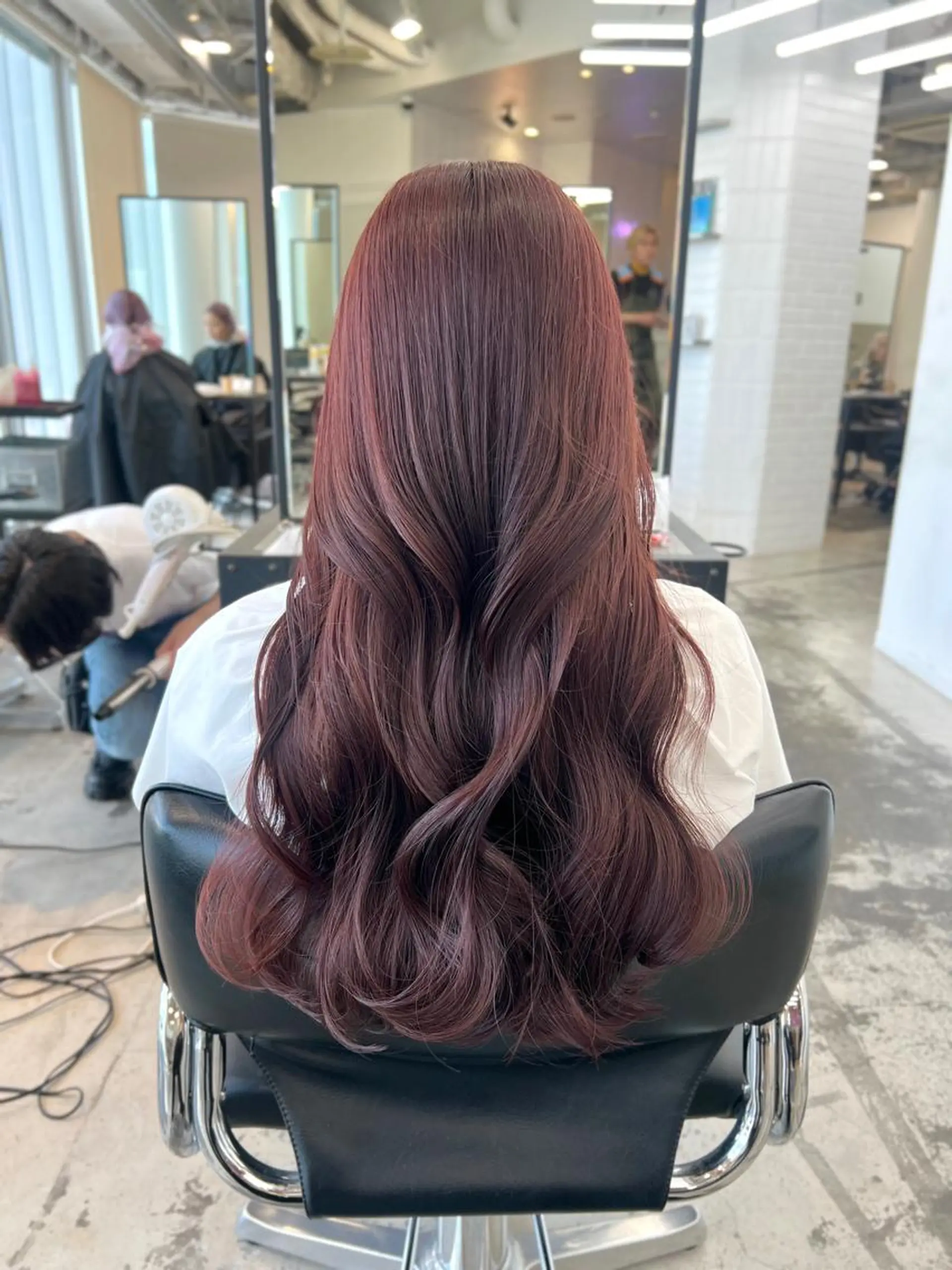 ロング カラー ヘアアレンジ ヘアカラー トリートメント 🎀暖色カラー🎀 ♡yurika♡のヘアスタイル