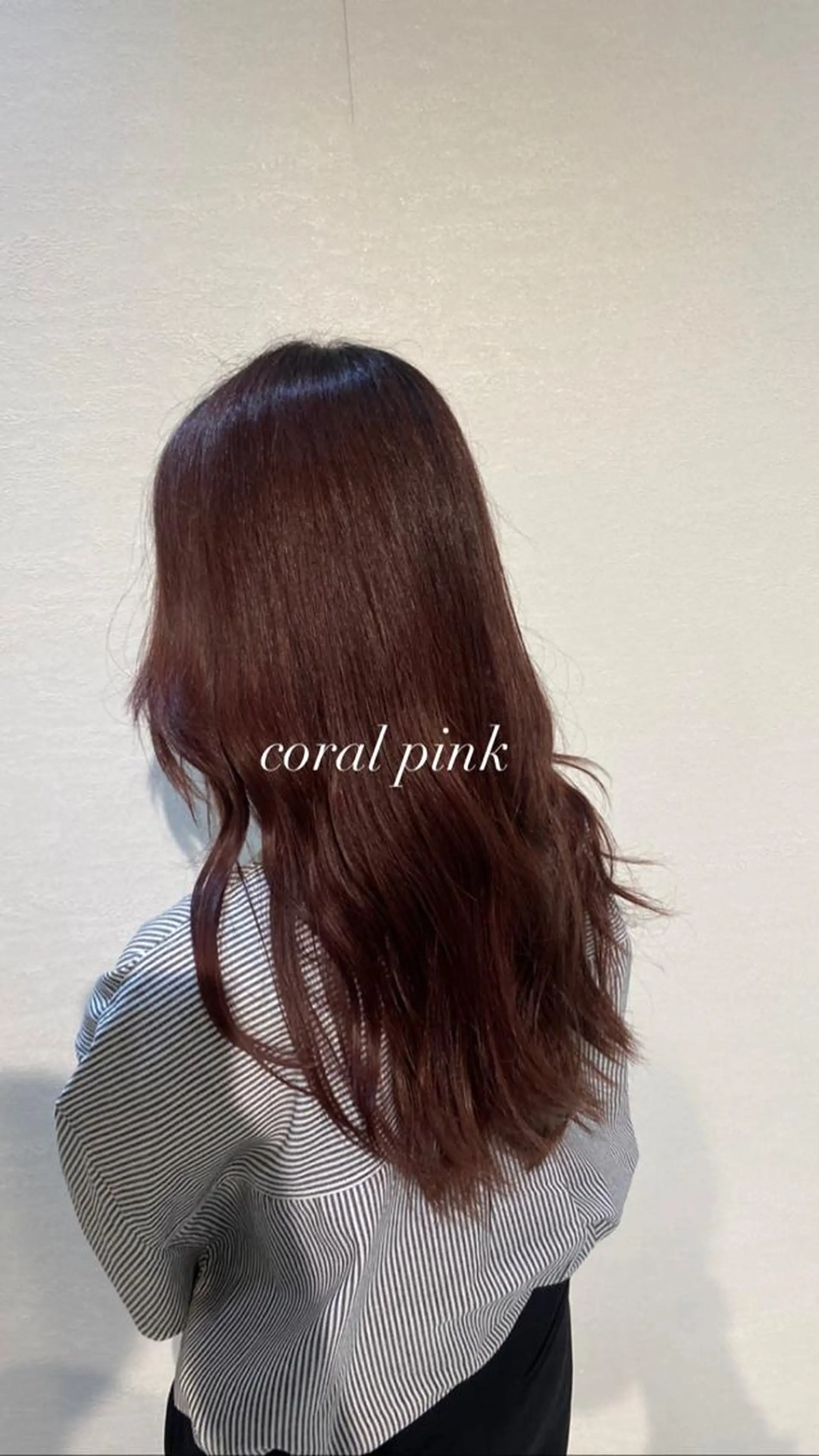 セミロング カラー ピンクカラー ヘアカラー 縮毛矯正とレイヤー /杉村凜汰郎のヘアスタイル