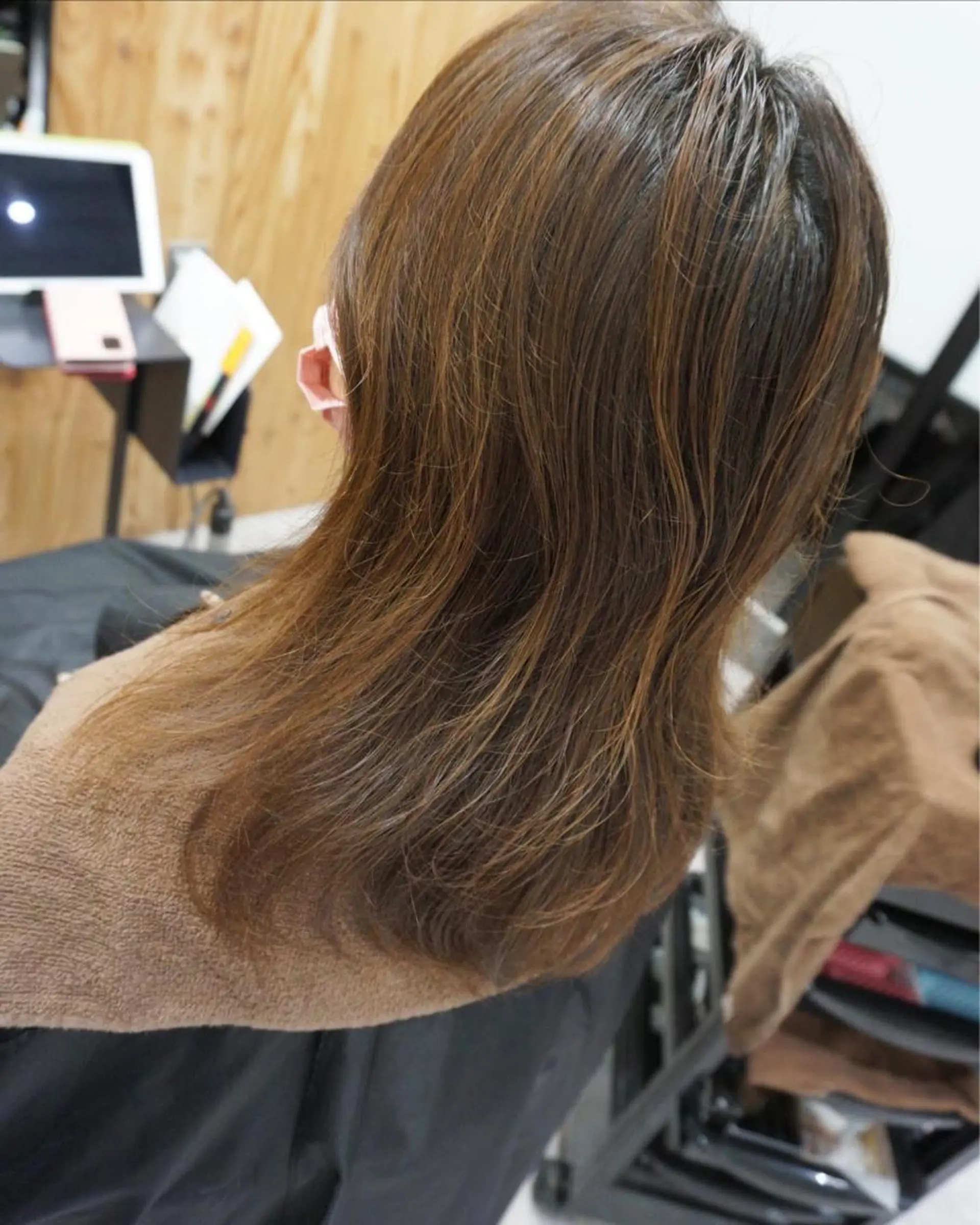 ミディアム くせ毛 カット ヘアカラー 縮毛矯正 トリートメント hair teria ryu 大塚のヘアスタイル